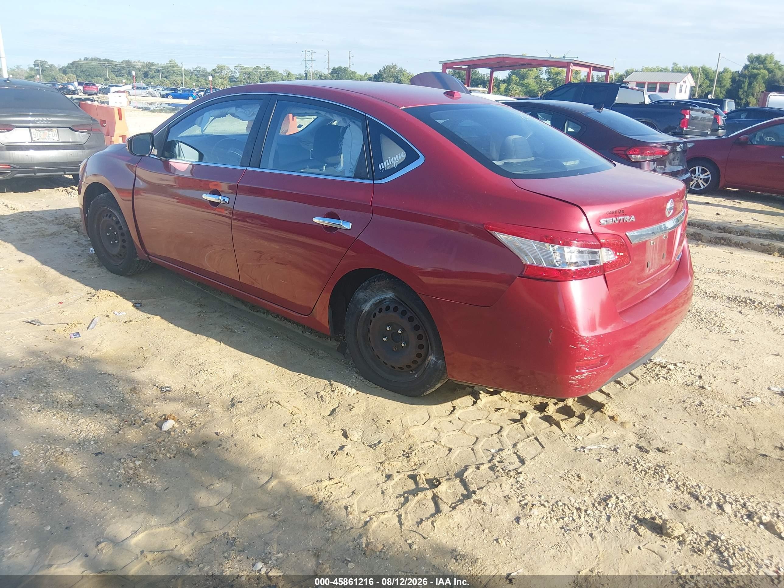 2013 Nissan Sentra Sv Red vin: 3N1AB7AP7DL672765
