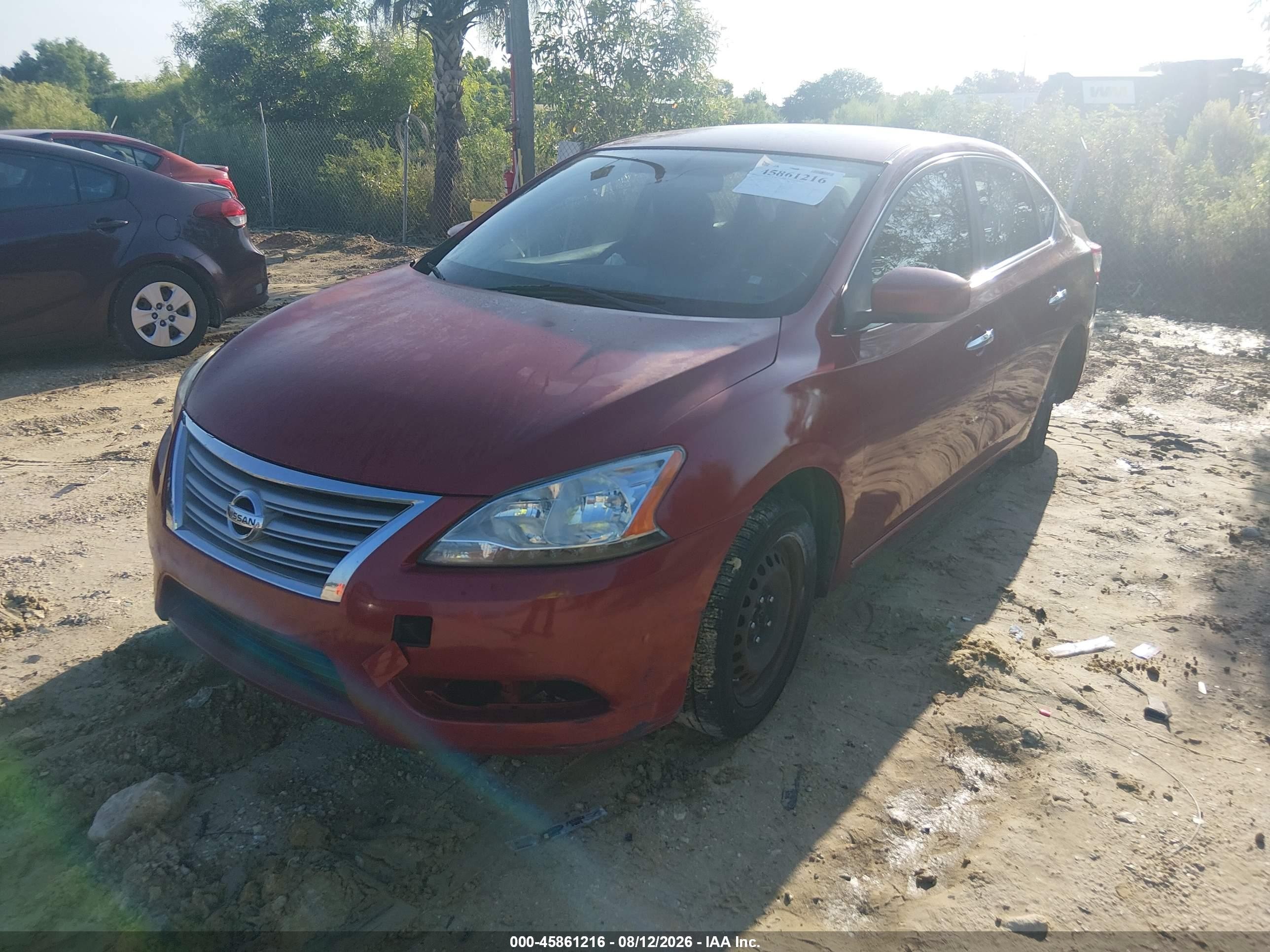 2013 Nissan Sentra Sv Red vin: 3N1AB7AP7DL672765