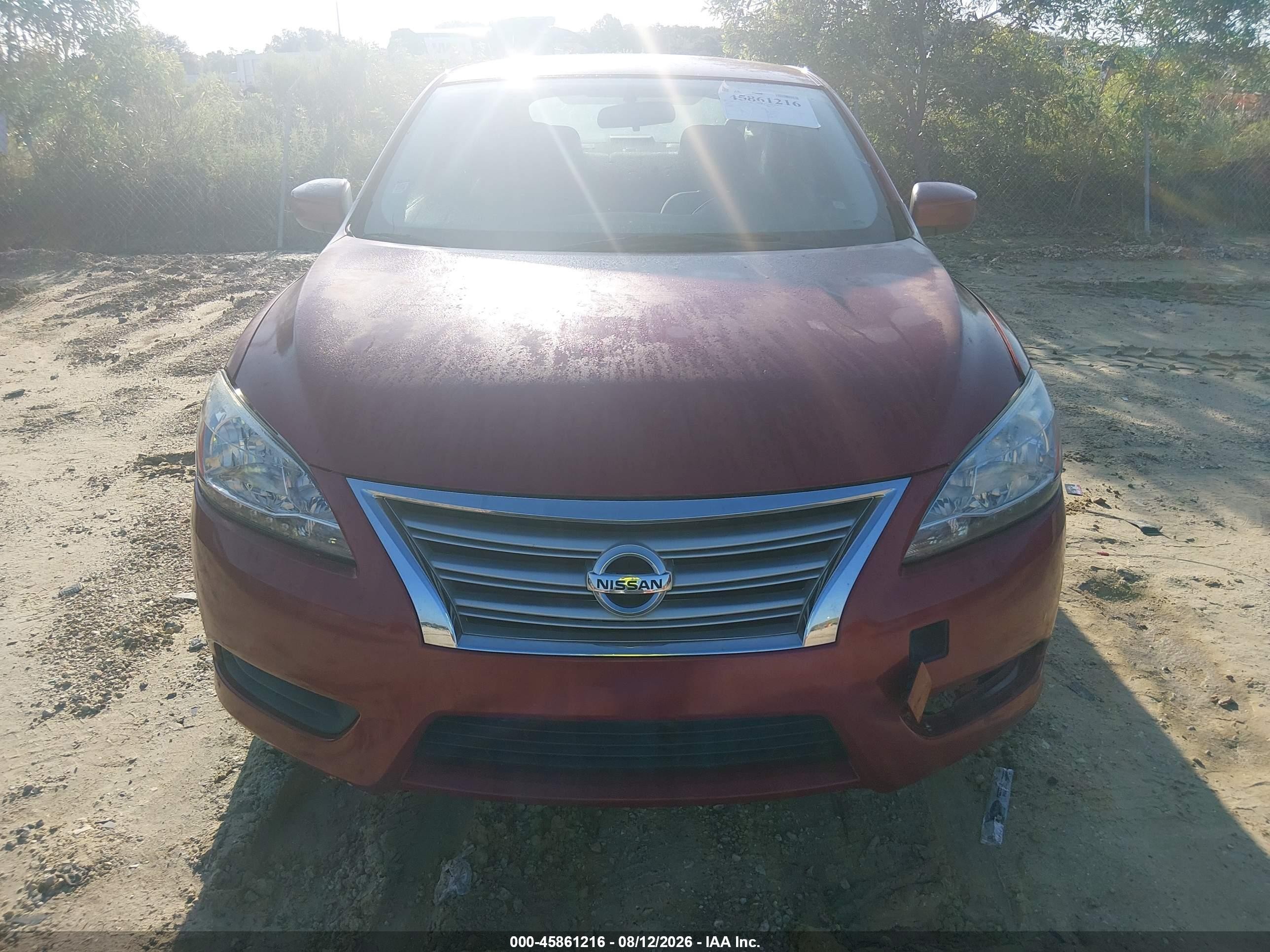2013 Nissan Sentra Sv Red vin: 3N1AB7AP7DL672765