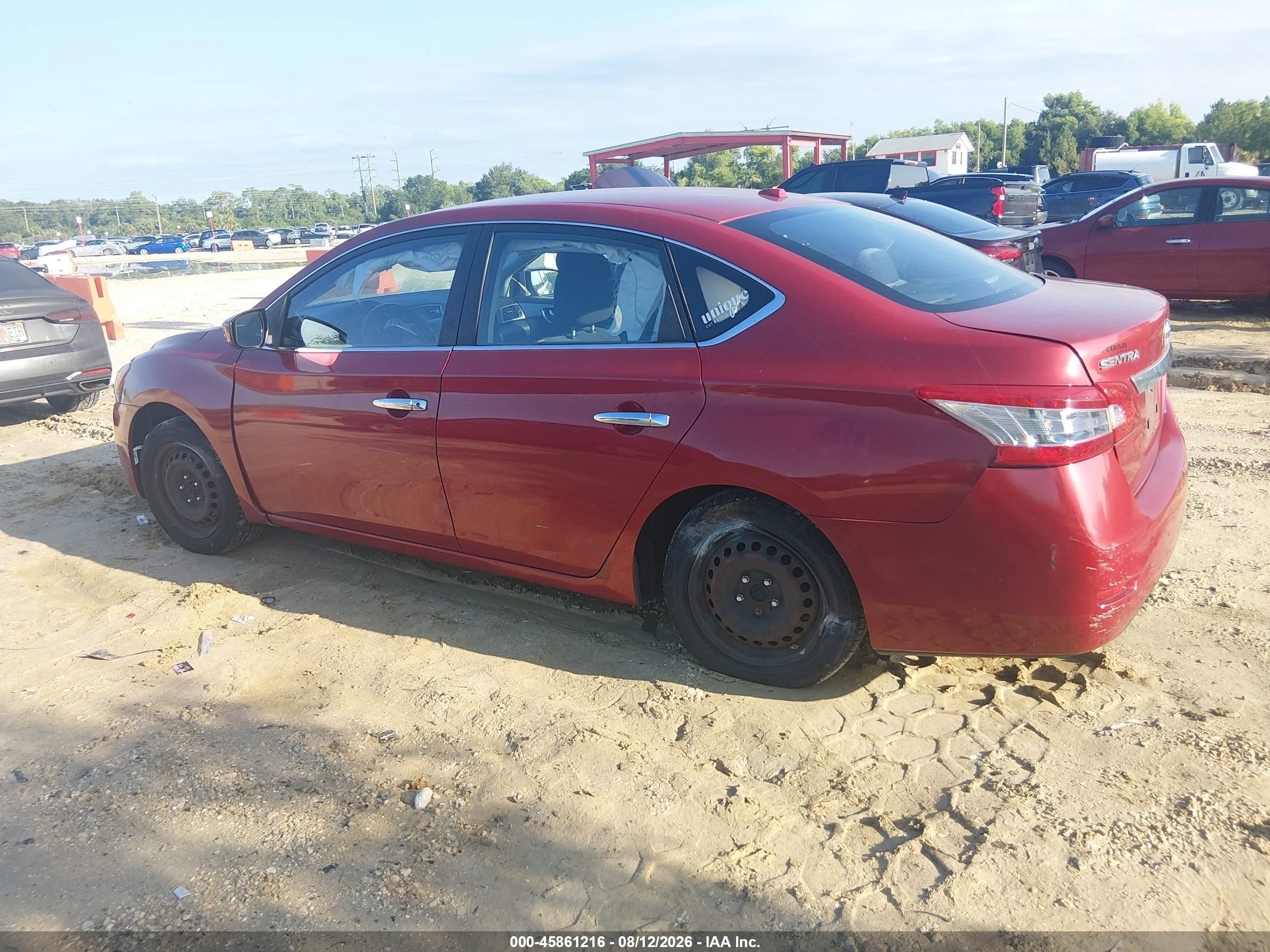 2013 Nissan Sentra Sv Red vin: 3N1AB7AP7DL672765