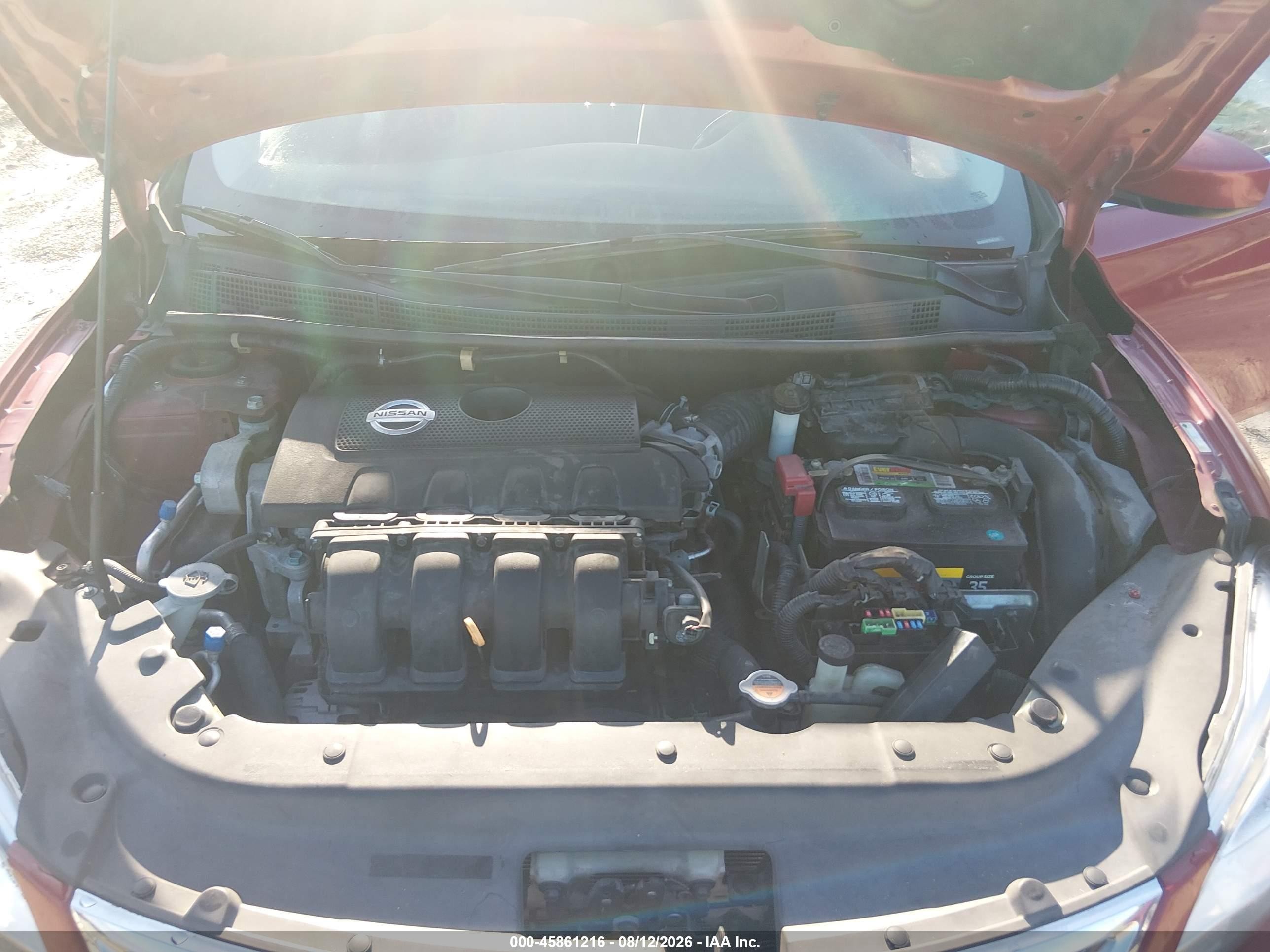 2013 Nissan Sentra Sv Red vin: 3N1AB7AP7DL672765