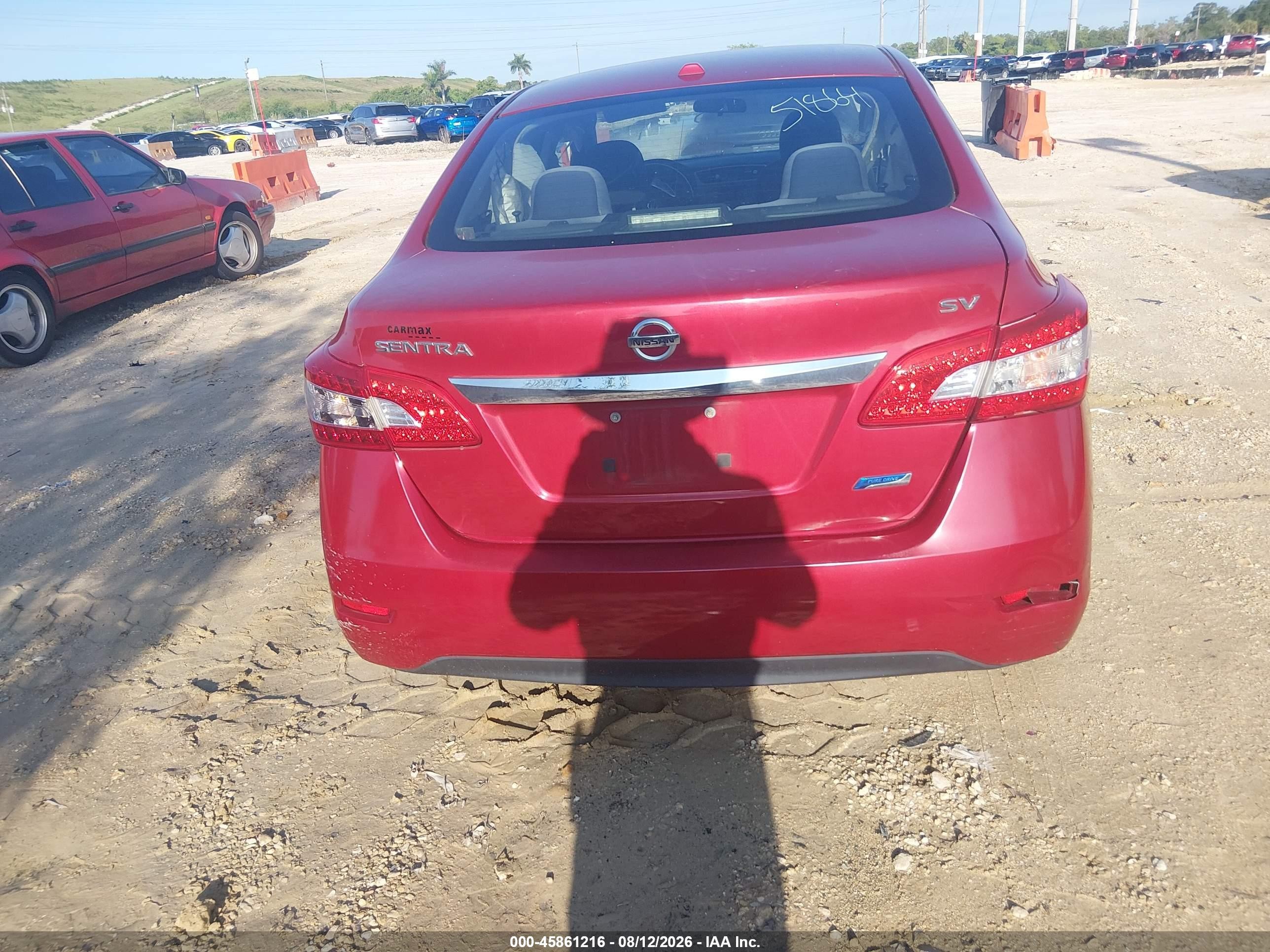 2013 Nissan Sentra Sv Red vin: 3N1AB7AP7DL672765