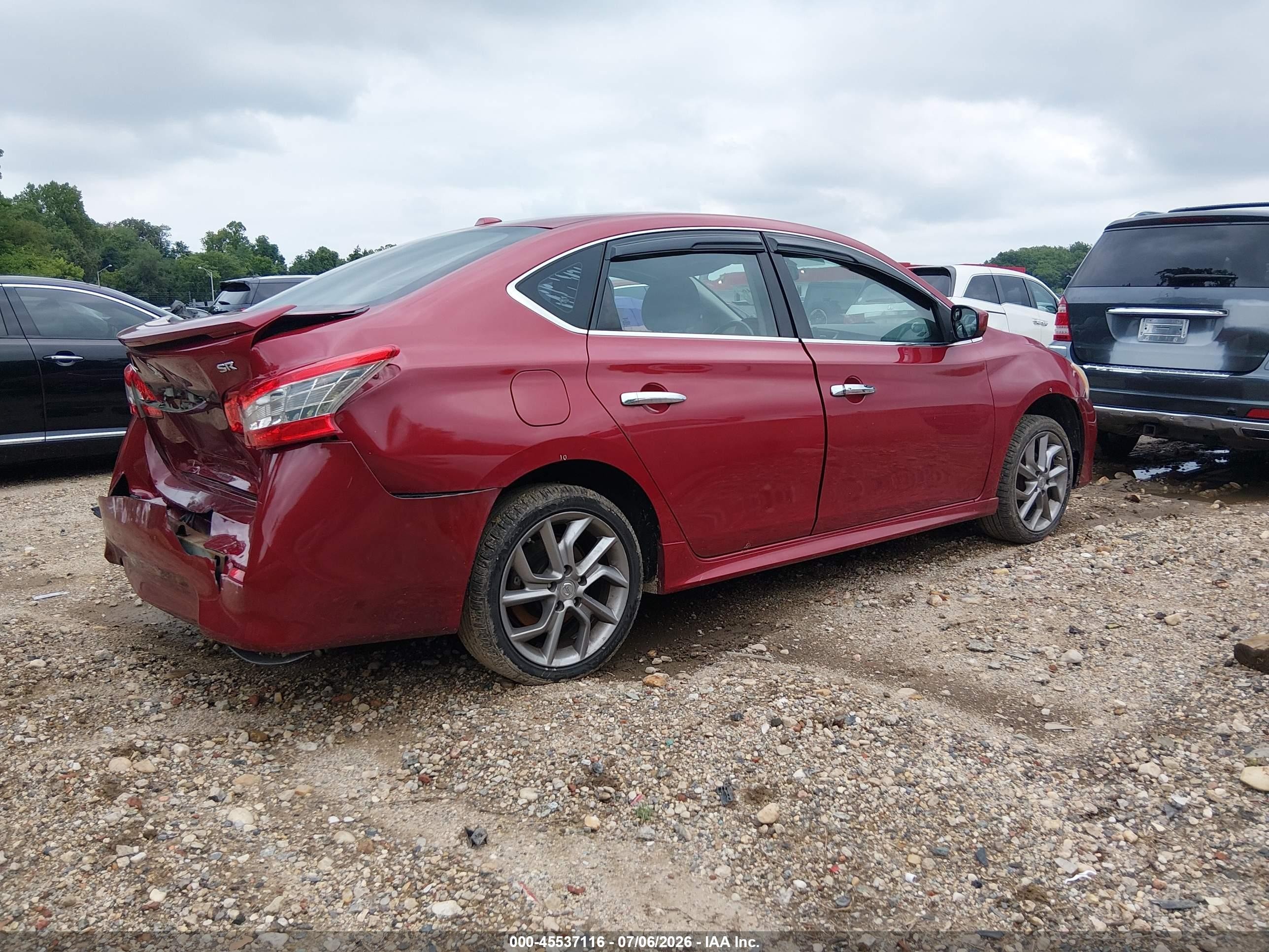 2013 Nissan Sentra Sr Red vin: 3N1AB7AP7DL675777