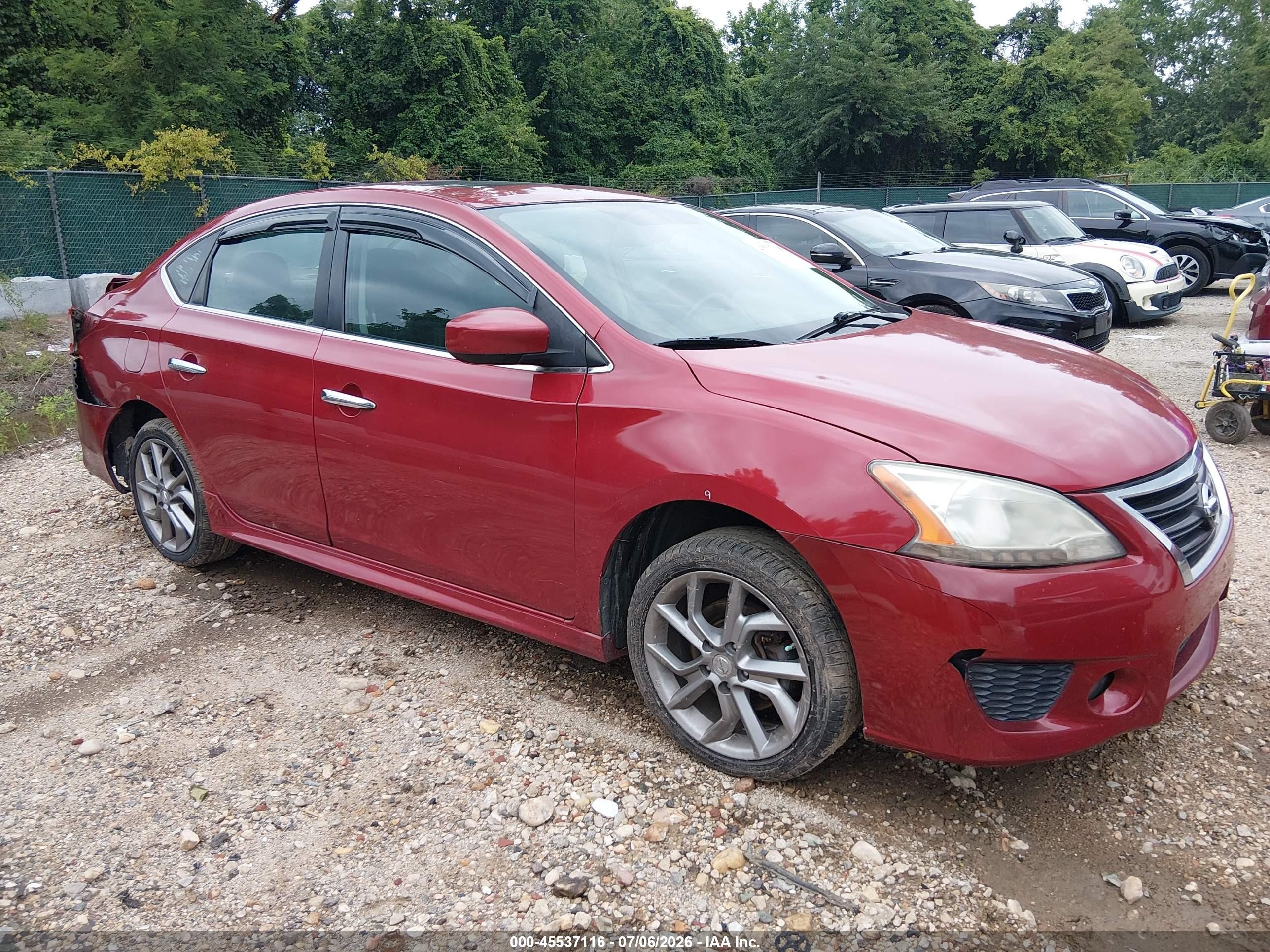 2013 Nissan Sentra Sr Red vin: 3N1AB7AP7DL675777