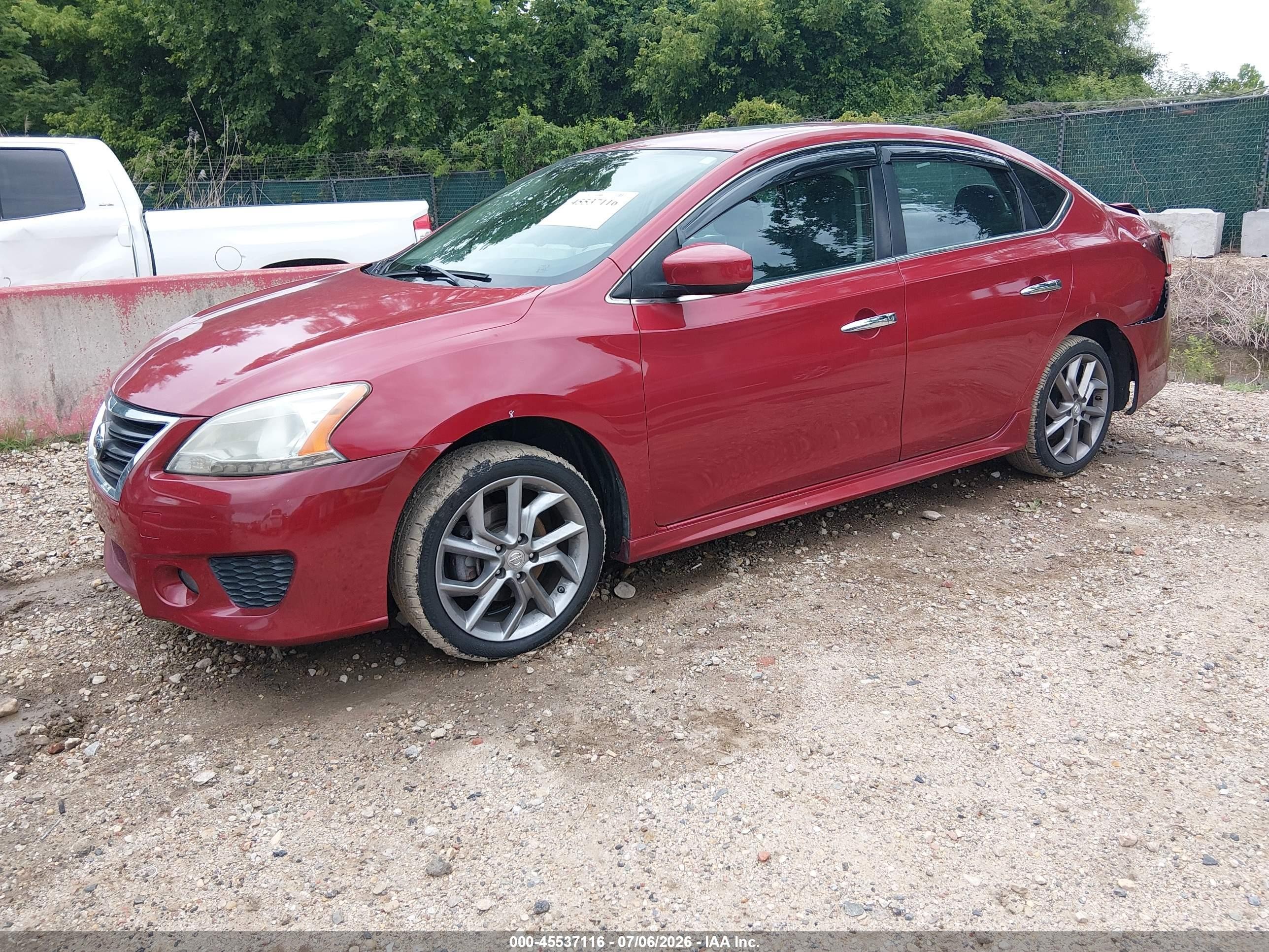 2013 Nissan Sentra Sr Red vin: 3N1AB7AP7DL675777