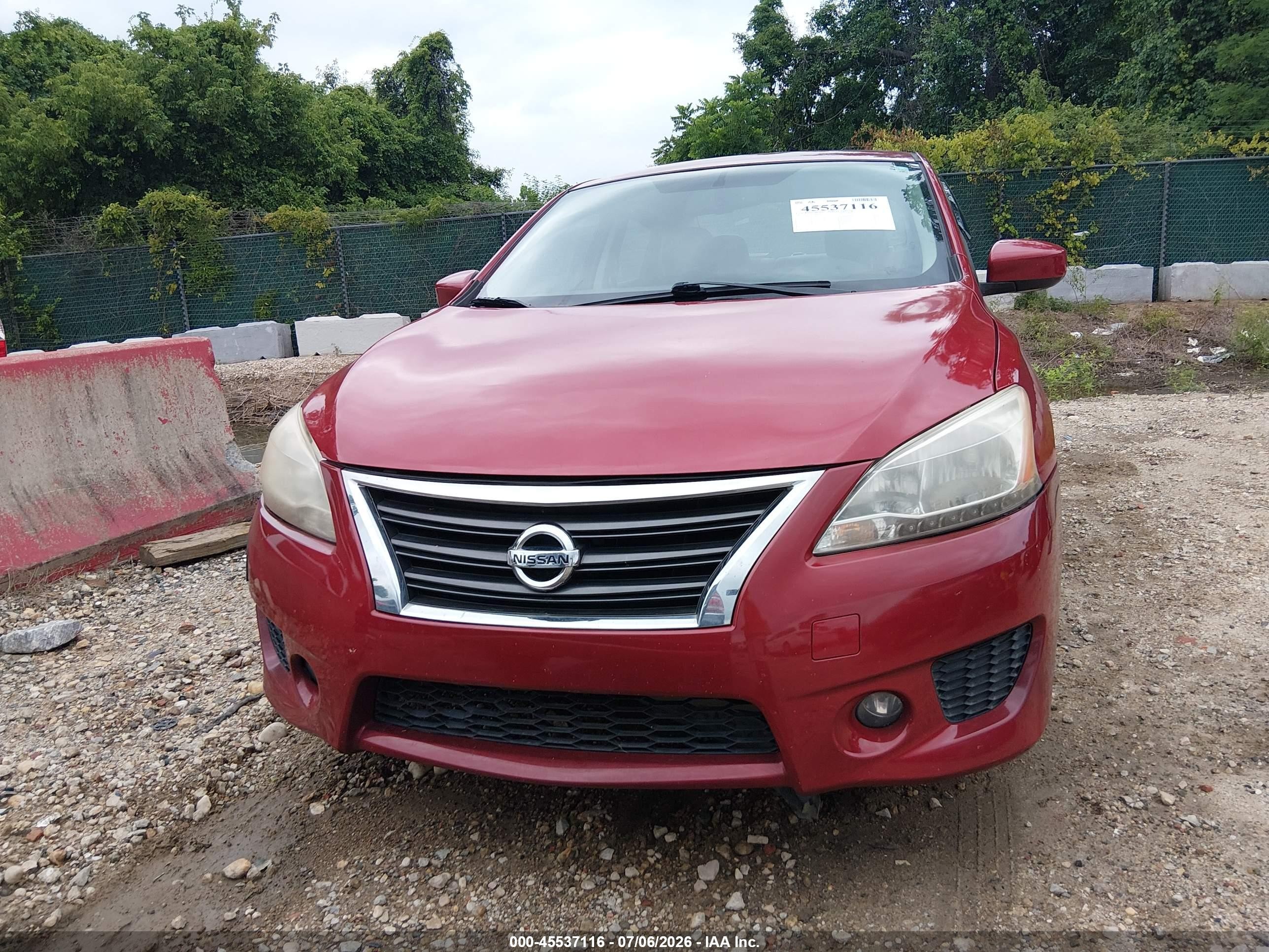 2013 Nissan Sentra Sr Red vin: 3N1AB7AP7DL675777