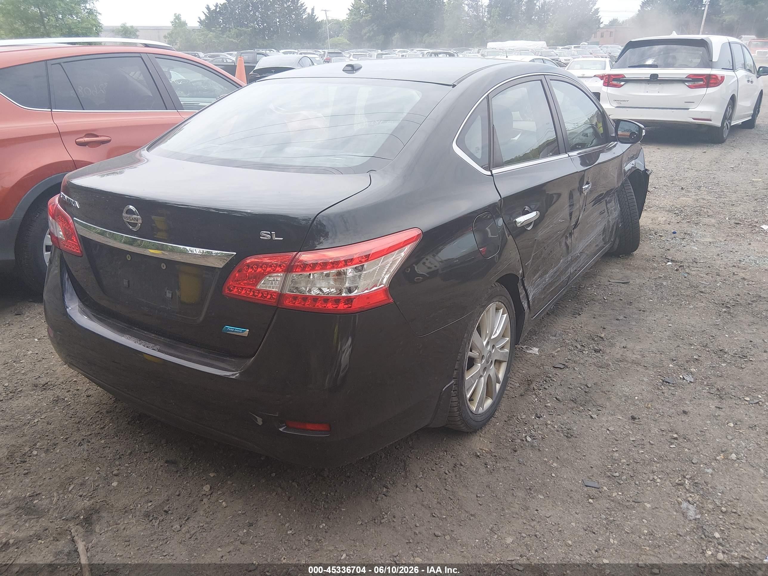 2013 Nissan Sentra Sl Black vin: 3N1AB7AP7DL684379