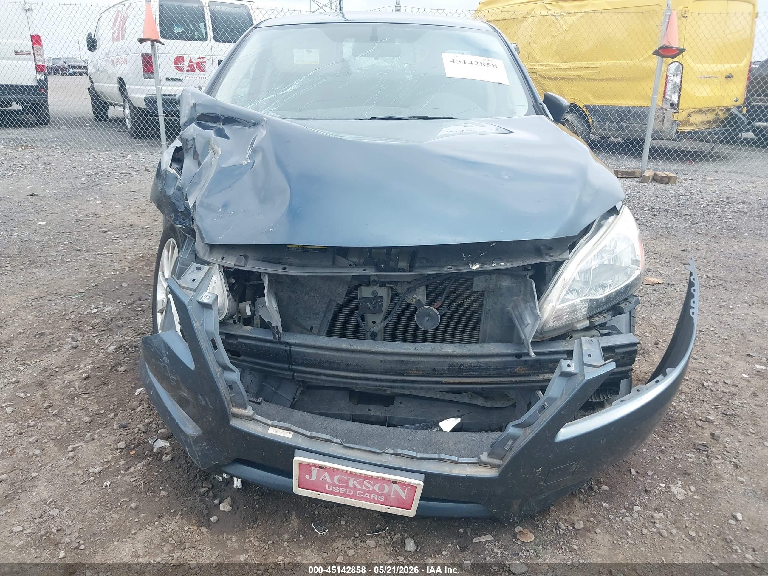 2013 Nissan Sentra S Blue vin: 3N1AB7AP7DL687556