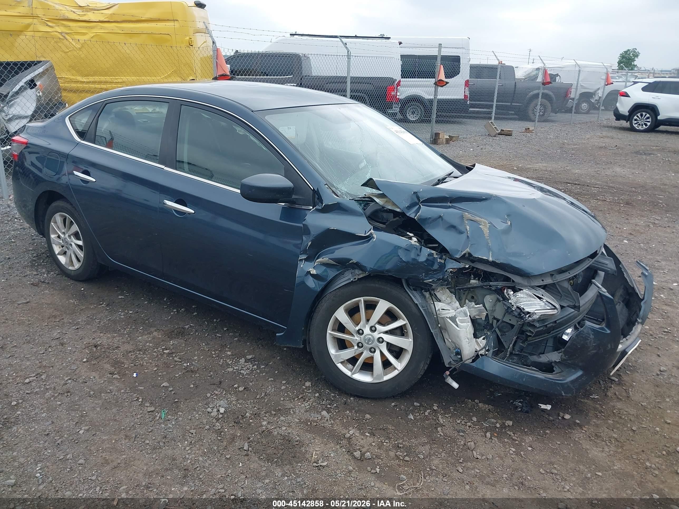 2013 Nissan Sentra S Blue vin: 3N1AB7AP7DL687556