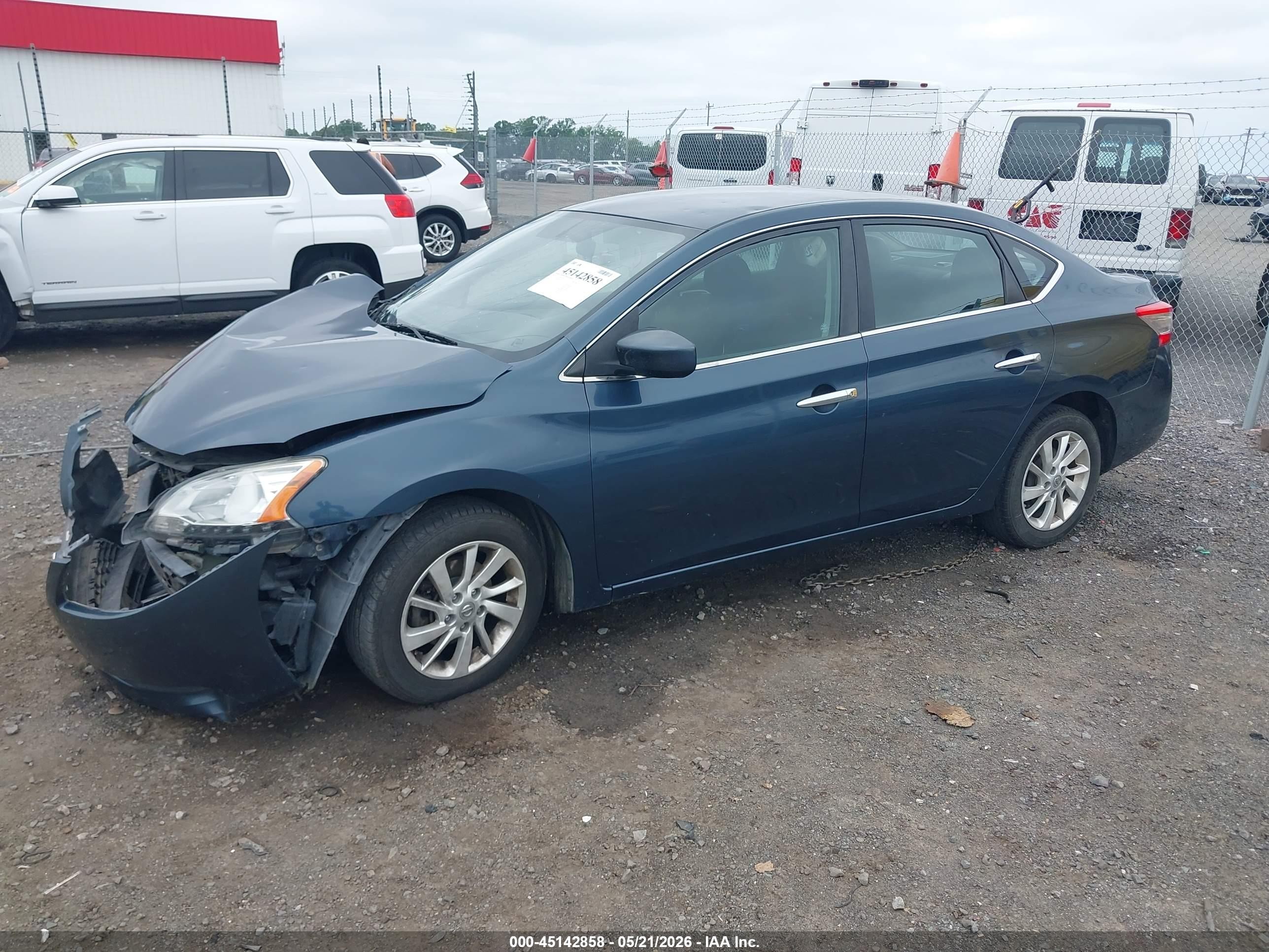 2013 Nissan Sentra S Blue vin: 3N1AB7AP7DL687556