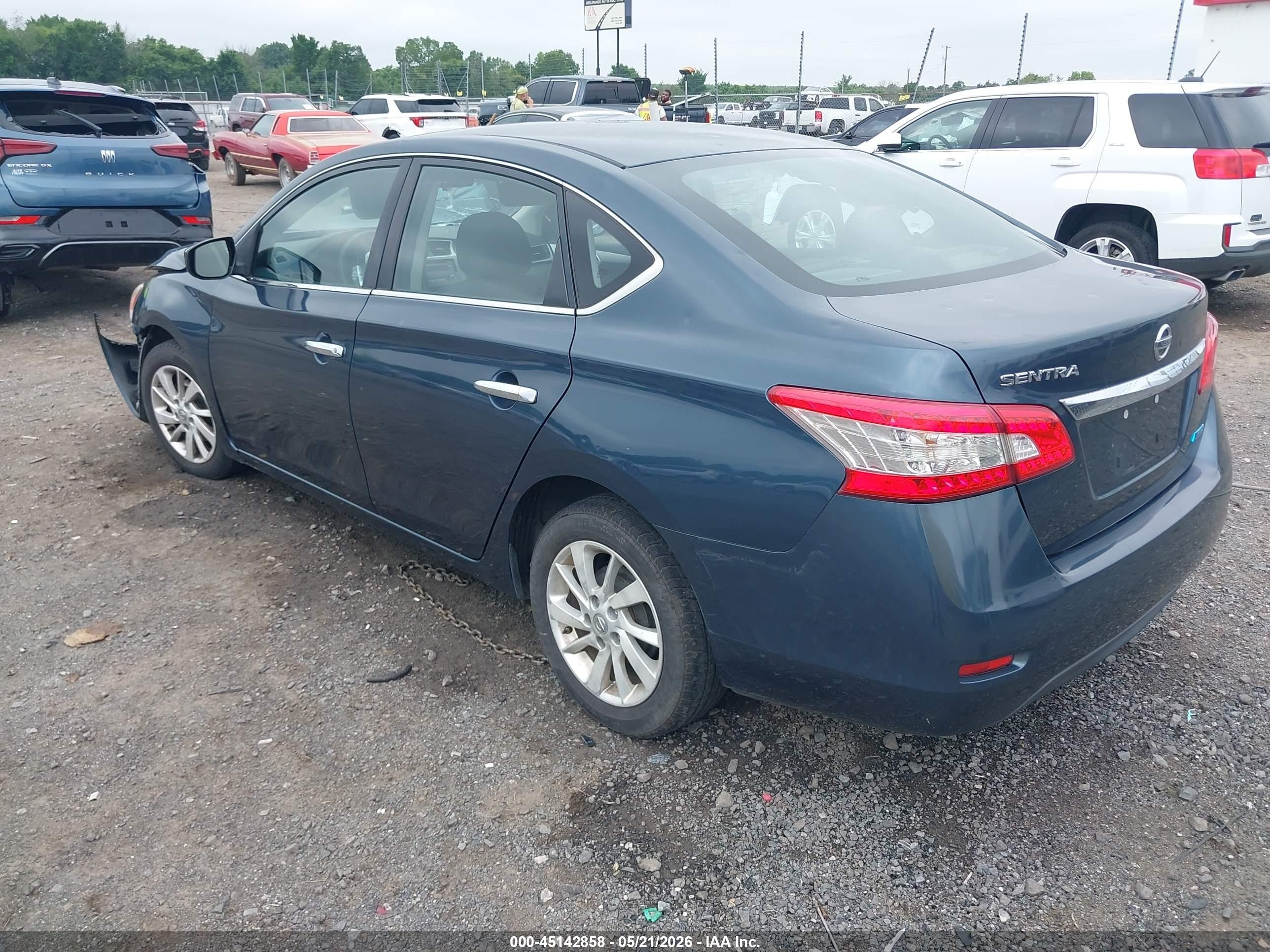 2013 Nissan Sentra S Blue vin: 3N1AB7AP7DL687556