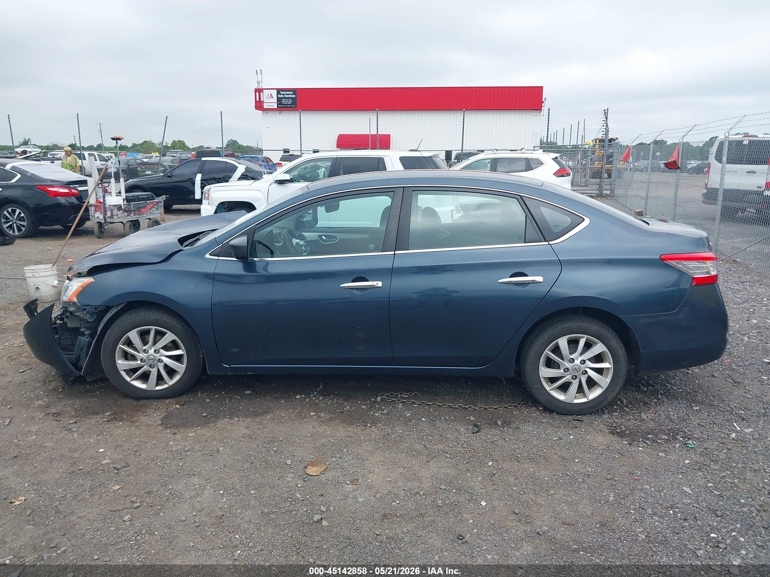 2013 Nissan Sentra S Blue vin: 3N1AB7AP7DL687556