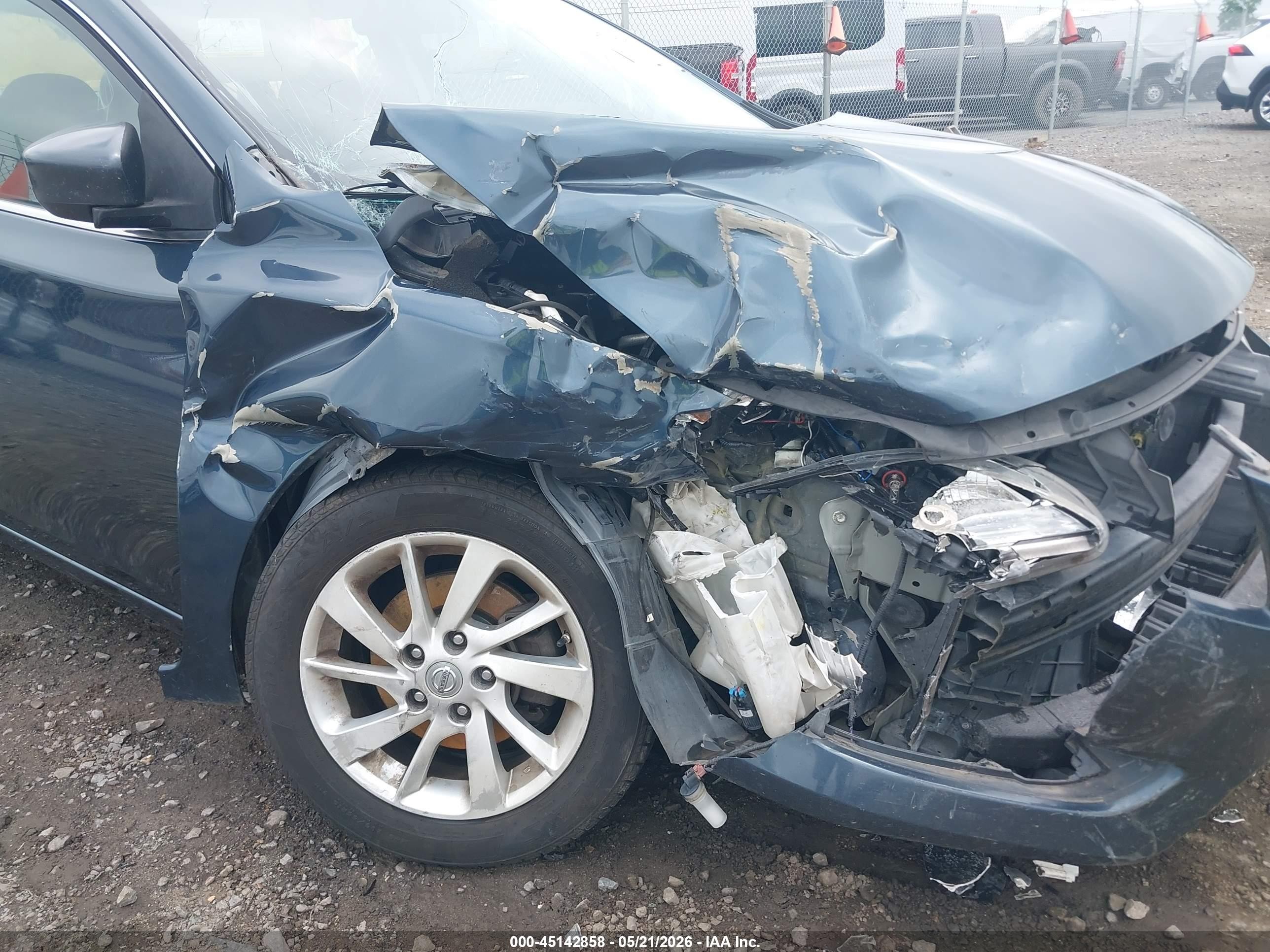 2013 Nissan Sentra S Blue vin: 3N1AB7AP7DL687556