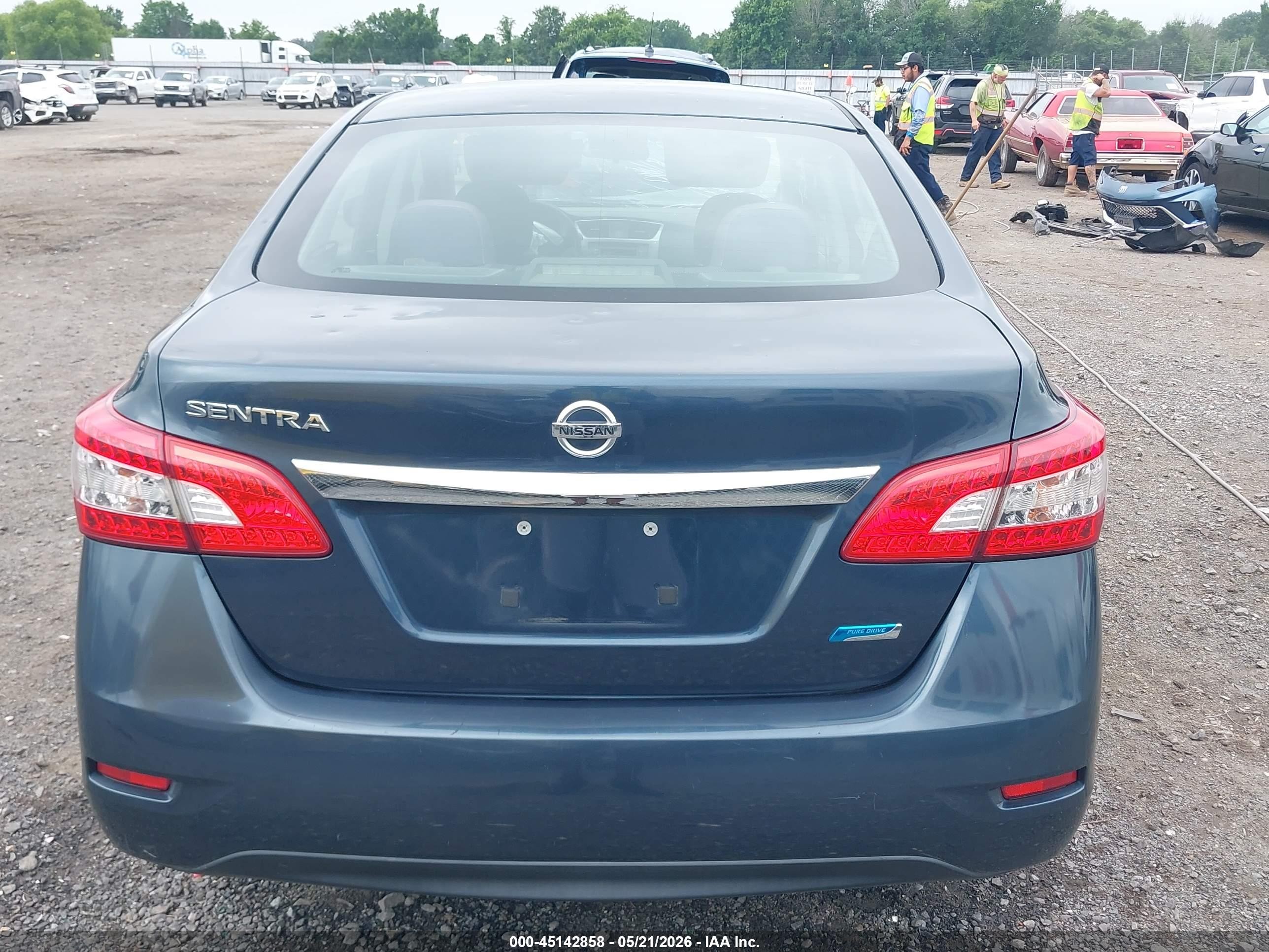 2013 Nissan Sentra S Blue vin: 3N1AB7AP7DL687556