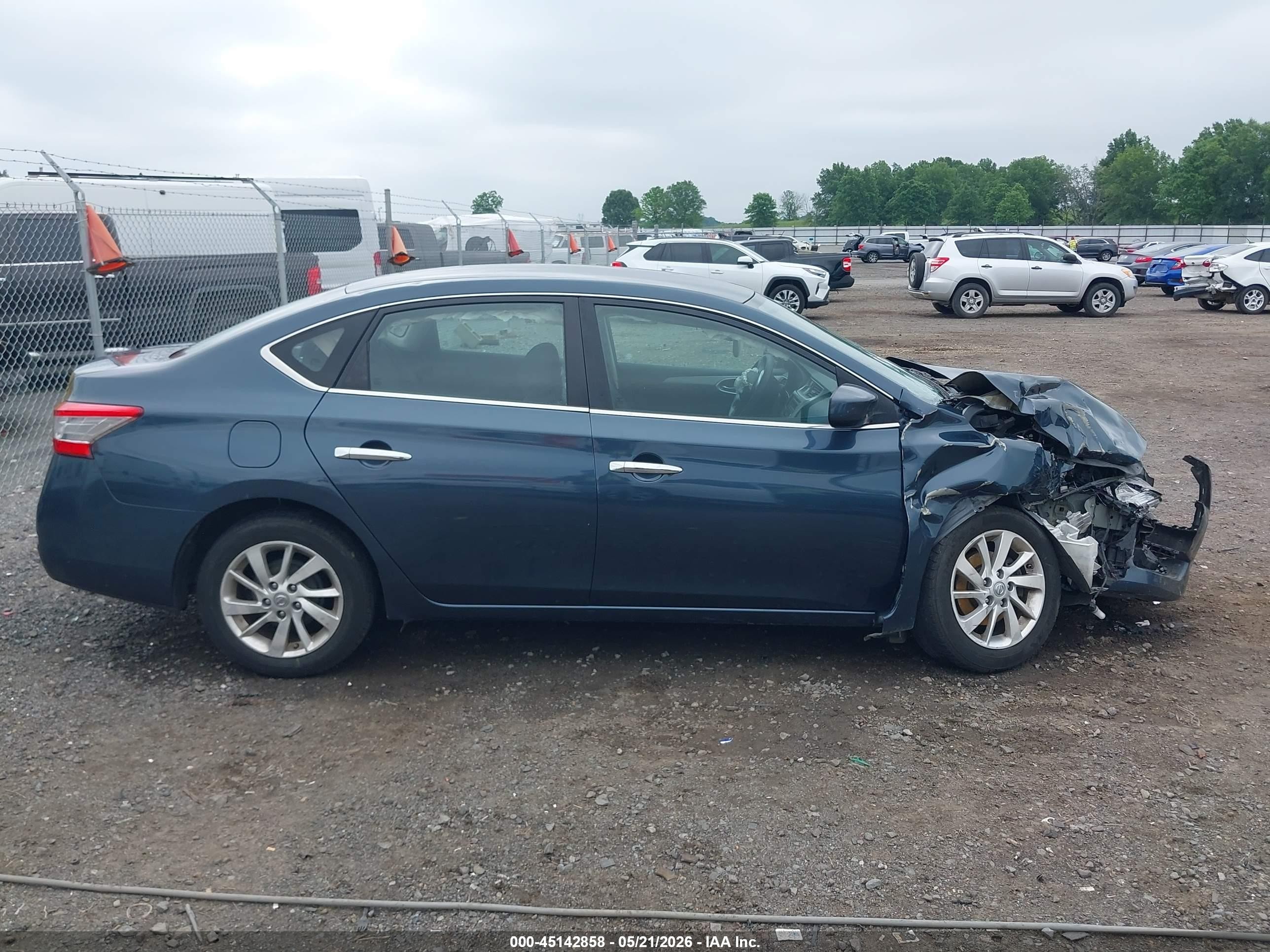 2013 Nissan Sentra S Blue vin: 3N1AB7AP7DL687556