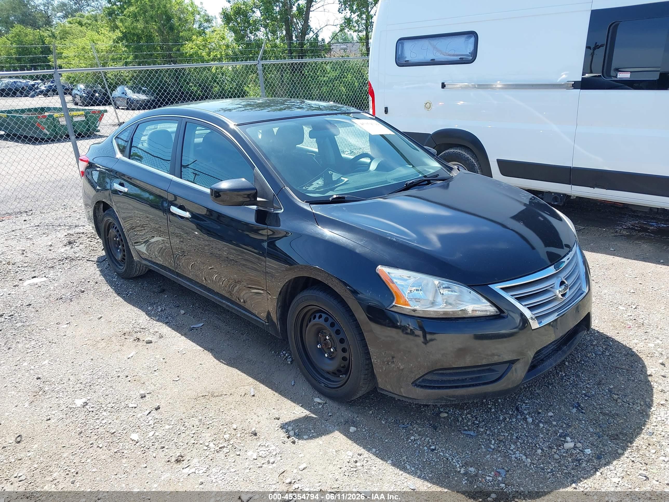 2013 Nissan Sentra Sv Black vin: 3N1AB7AP7DL690313