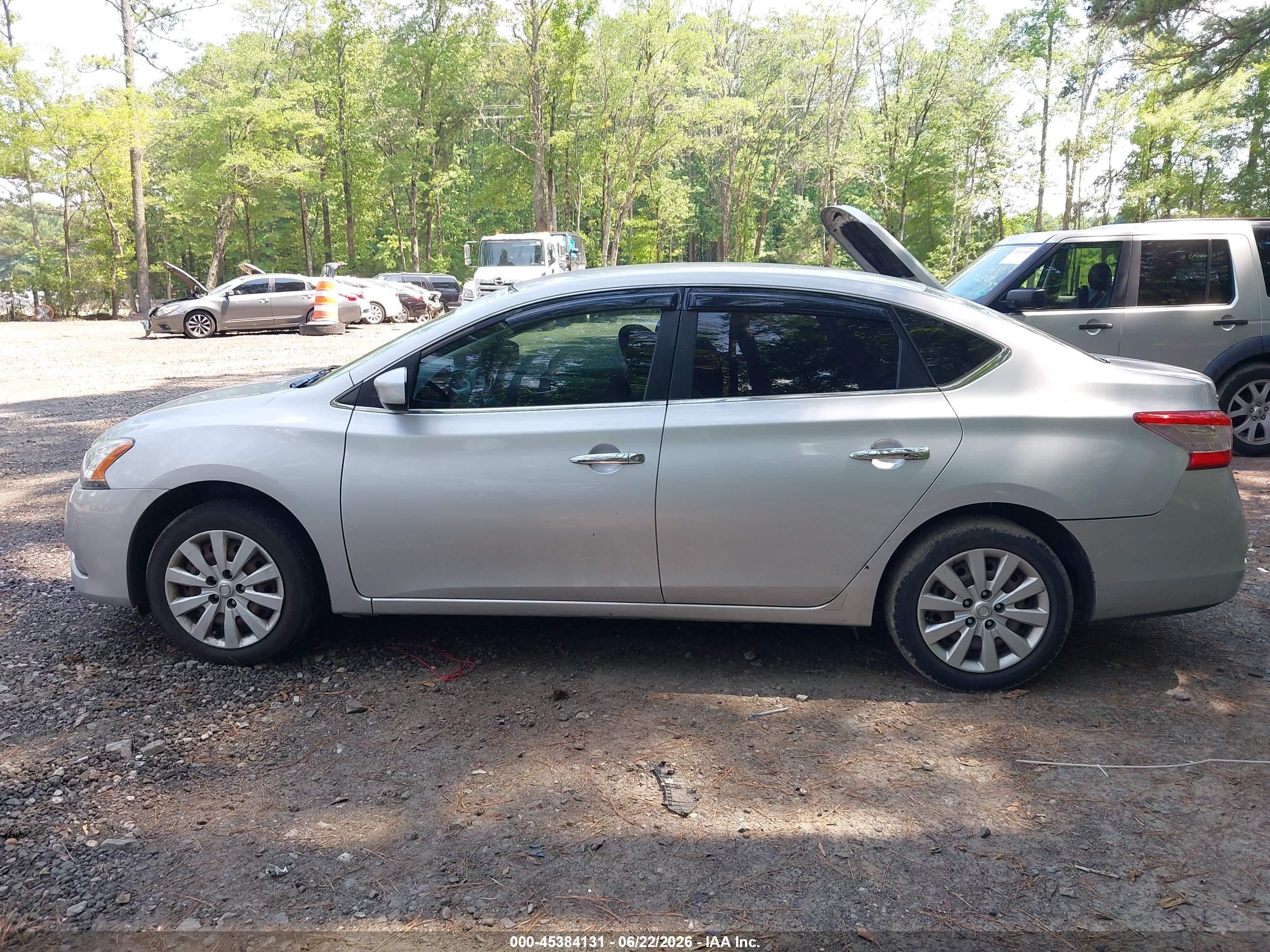 2013 Nissan Sentra Sv Silver vin: 3N1AB7AP7DL700600