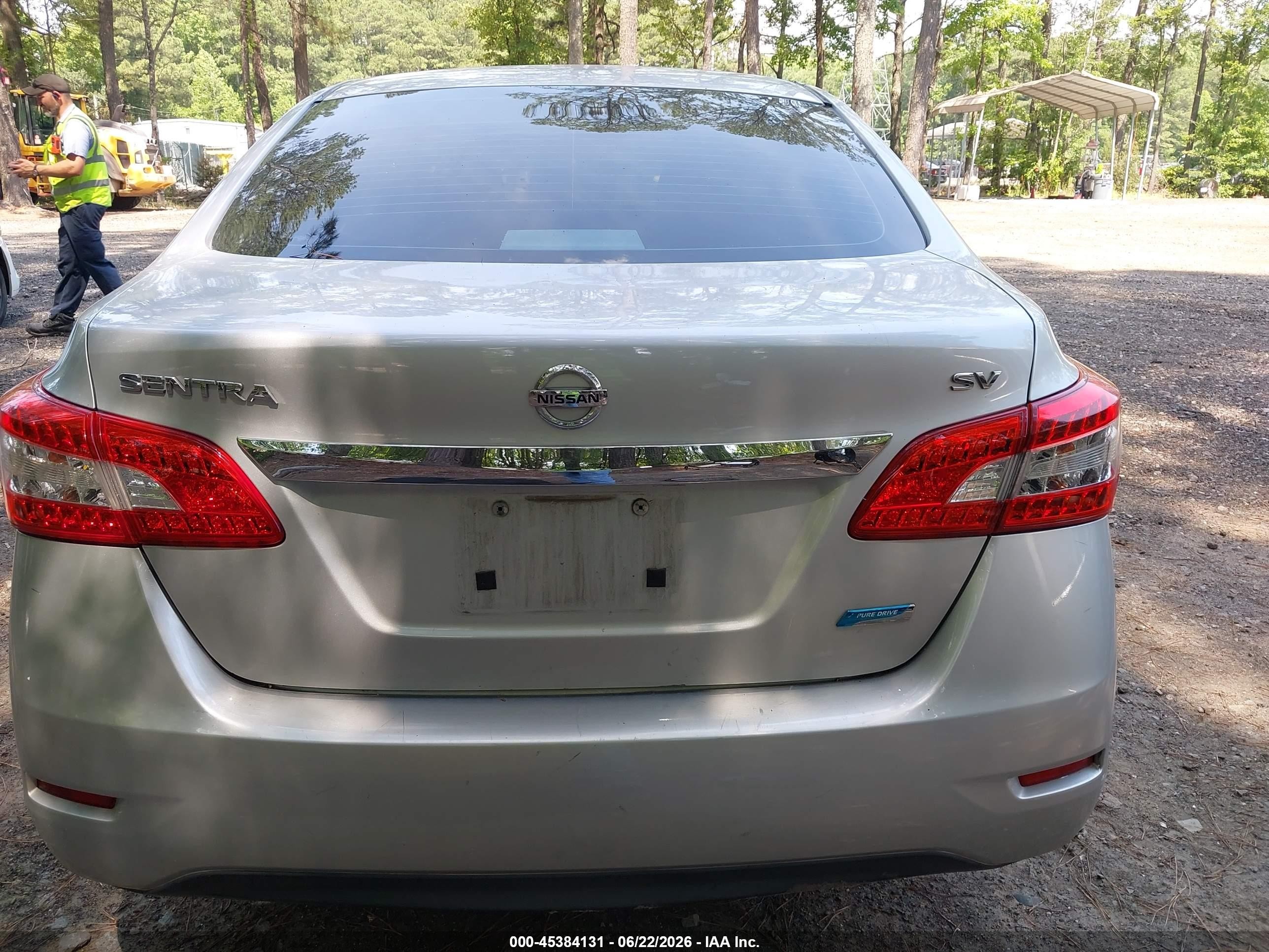 2013 Nissan Sentra Sv Silver vin: 3N1AB7AP7DL700600