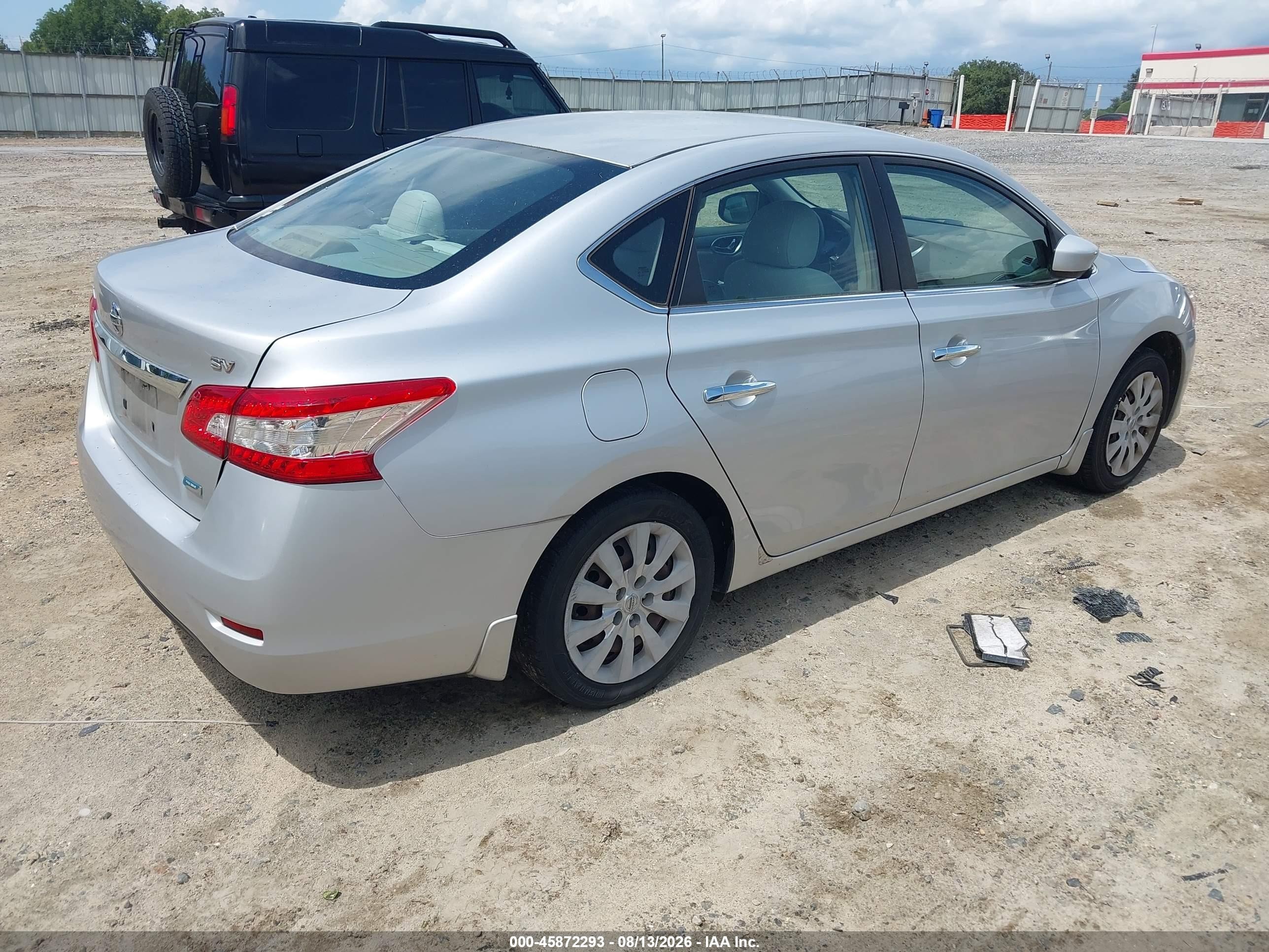 2013 Nissan Sentra Sv Silver vin: 3N1AB7AP7DL719048