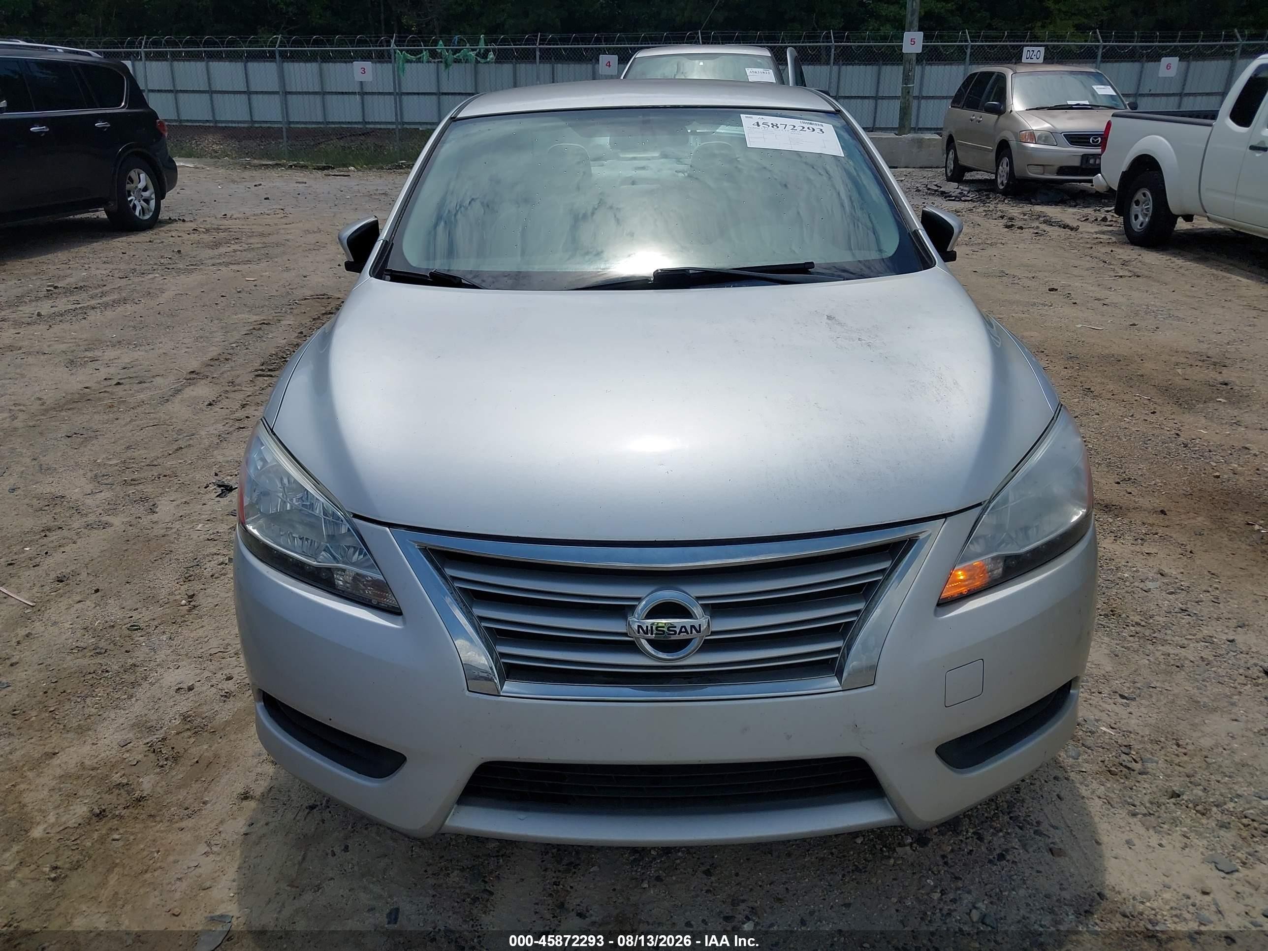 2013 Nissan Sentra Sv Silver vin: 3N1AB7AP7DL719048