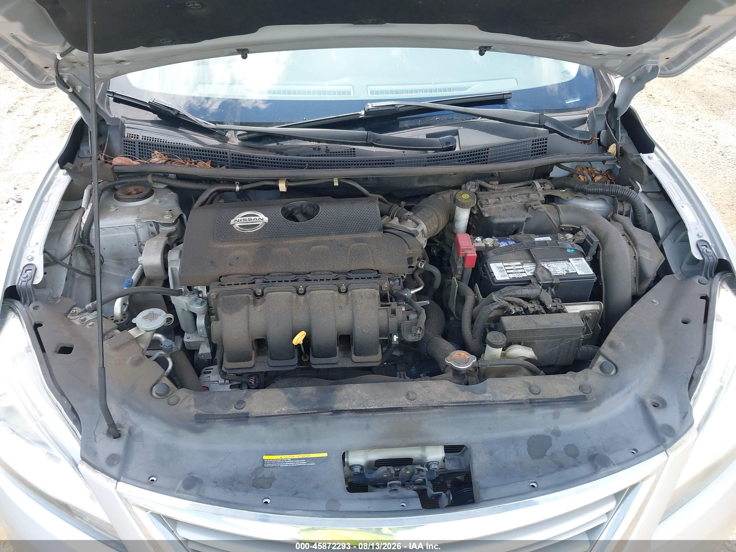 2013 Nissan Sentra Sv Silver vin: 3N1AB7AP7DL719048