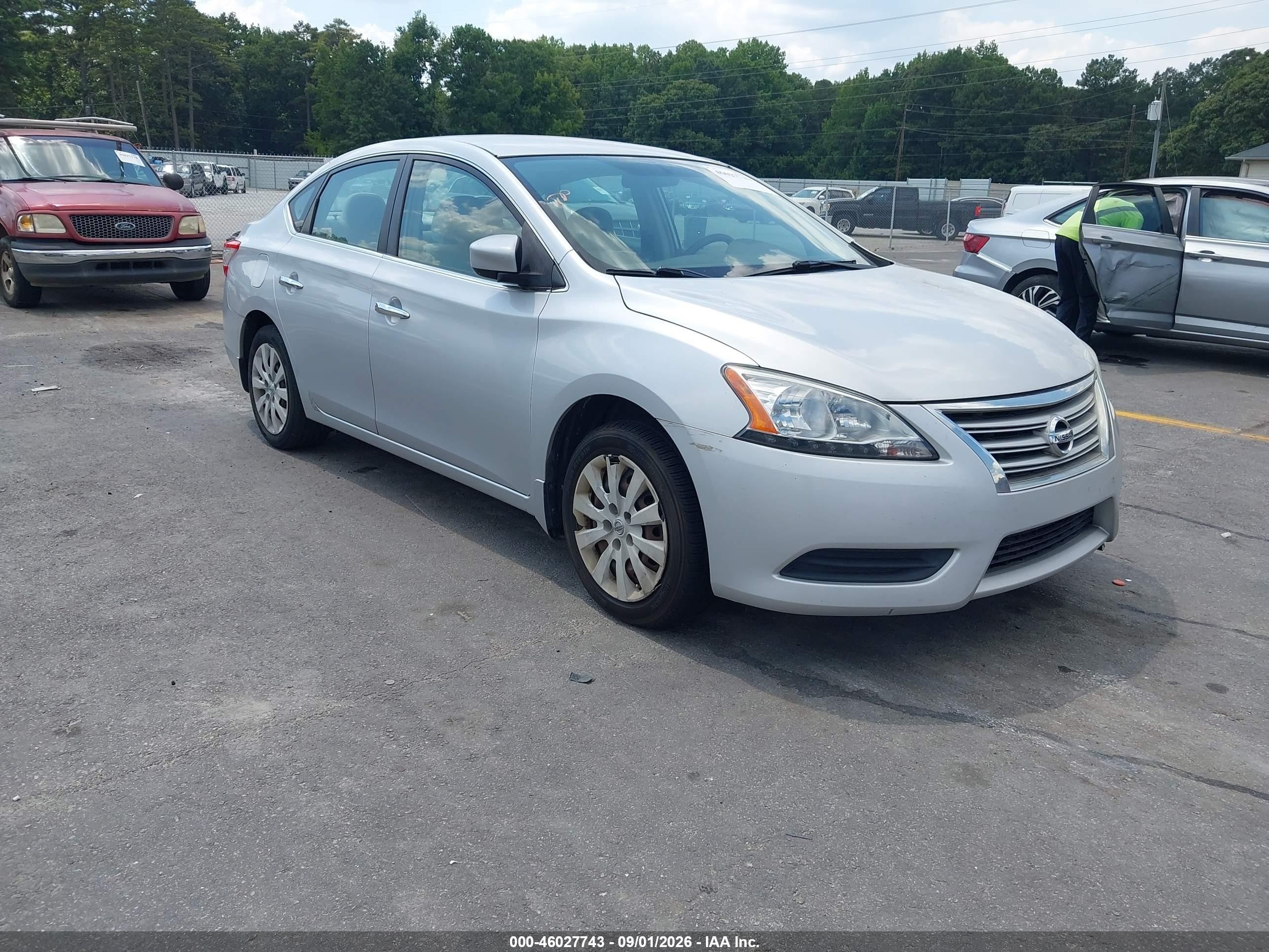 2013 Nissan Sentra Sv Silver vin: 3N1AB7AP7DL719048