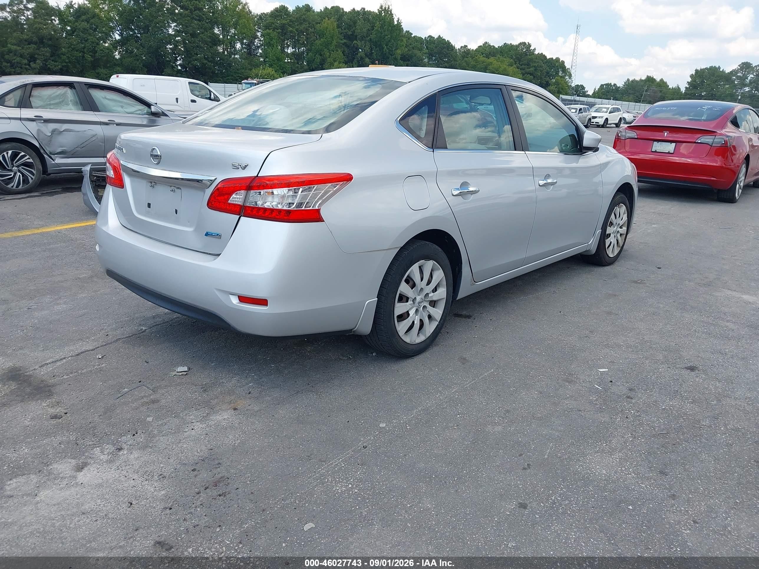 2013 Nissan Sentra Sv Серебряный vin: 3N1AB7AP7DL719048