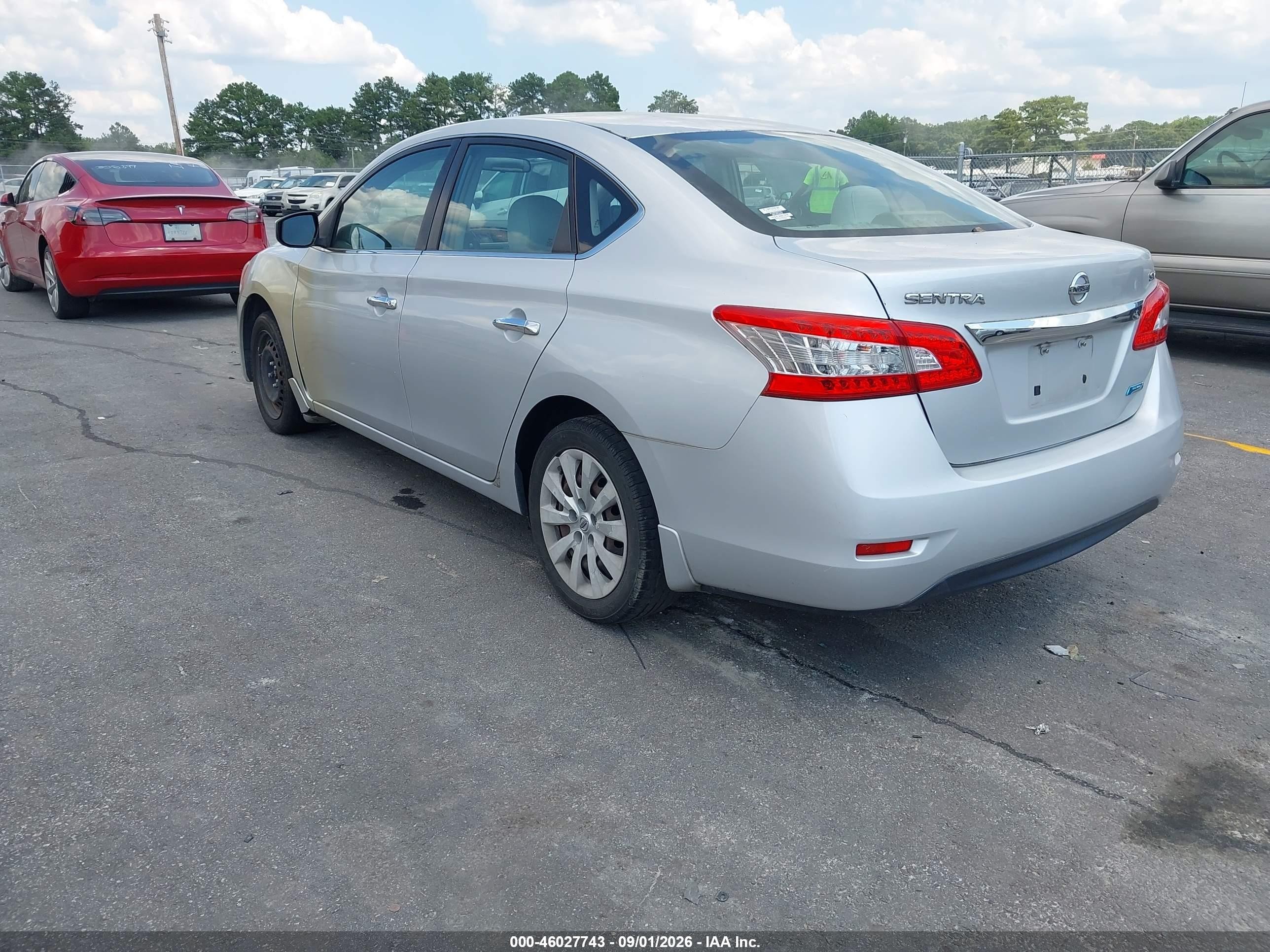 2013 Nissan Sentra Sv Серебряный vin: 3N1AB7AP7DL719048