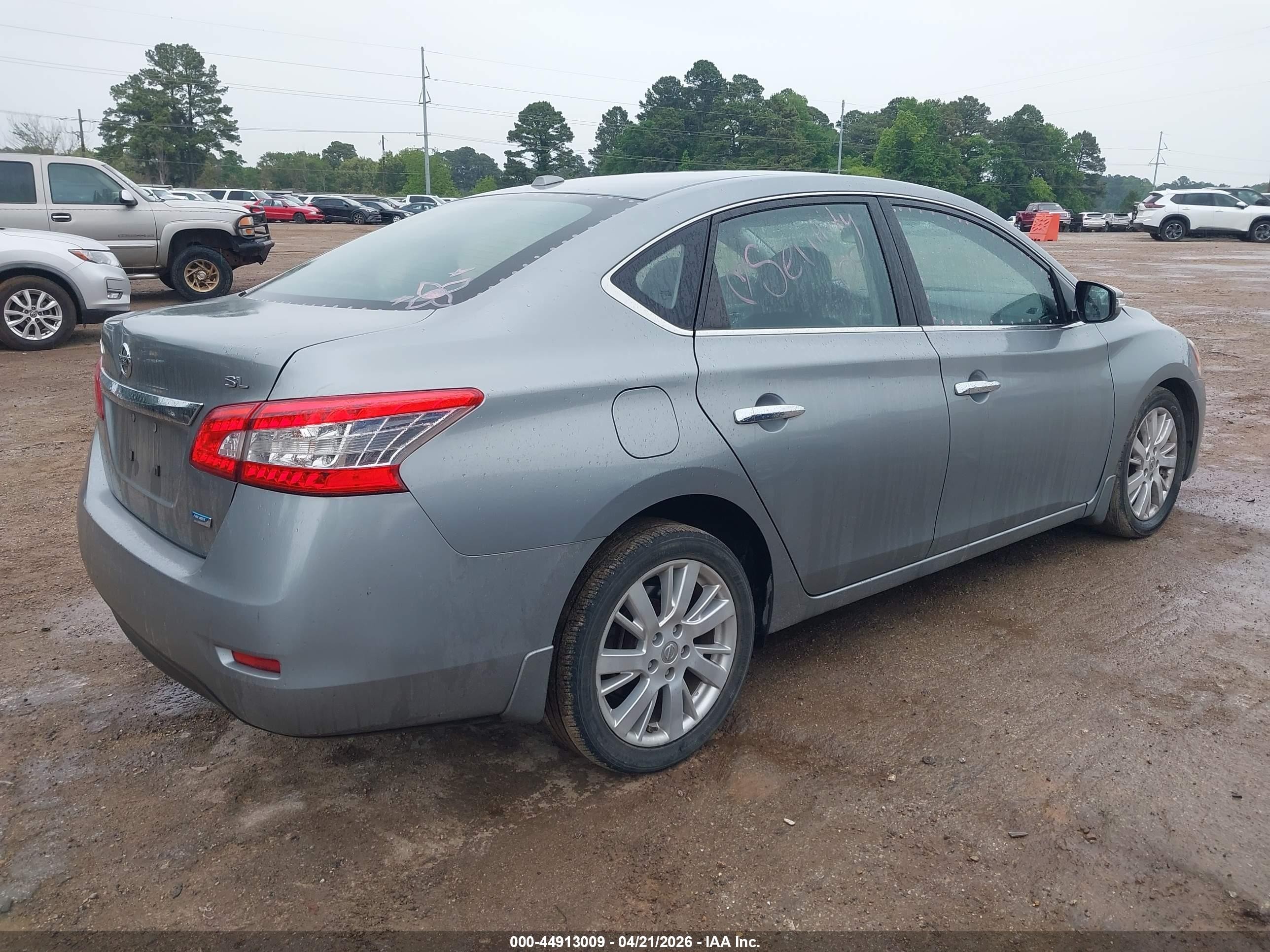 2013 Nissan Sentra Sl Серебряный vin: 3N1AB7AP7DL721690
