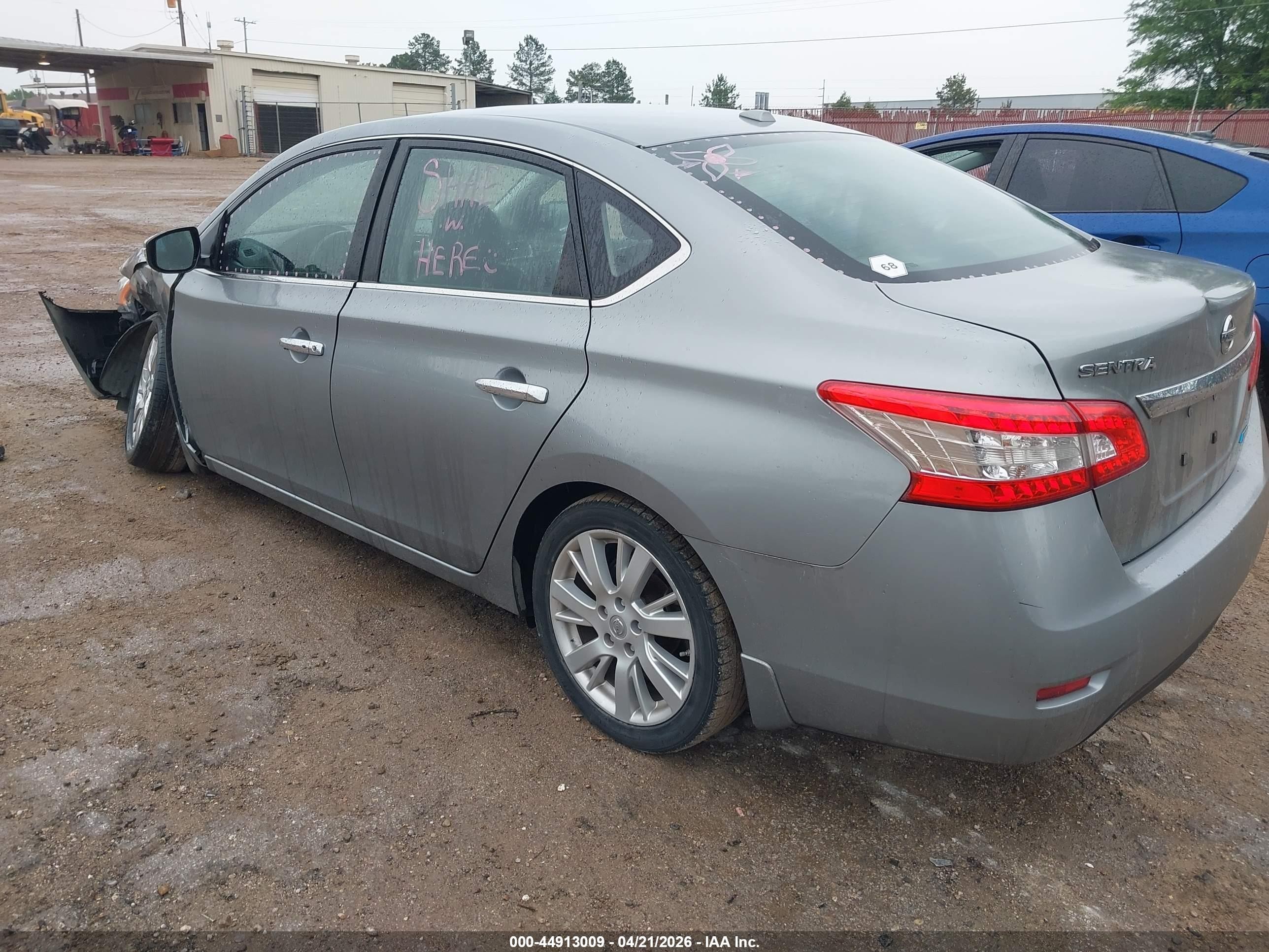 2013 Nissan Sentra Sl Серебряный vin: 3N1AB7AP7DL721690