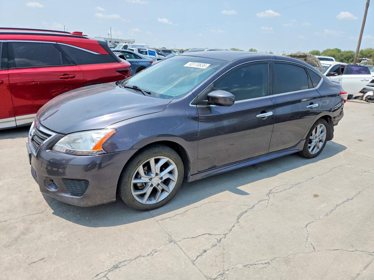 2013 Nissan Sentra S Серый vin: 3N1AB7AP7DL723830