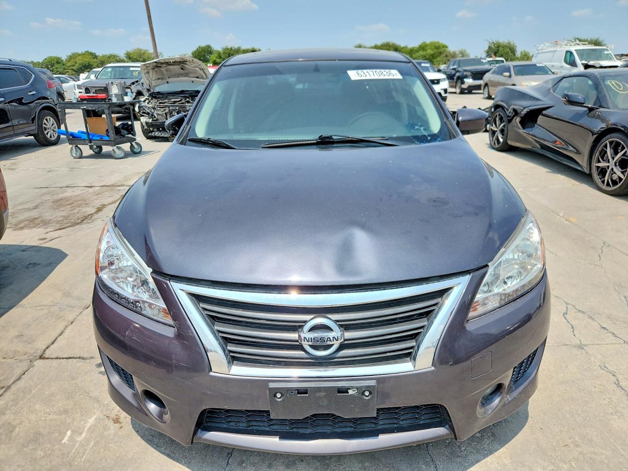 2013 Nissan Sentra S Gray vin: 3N1AB7AP7DL723830