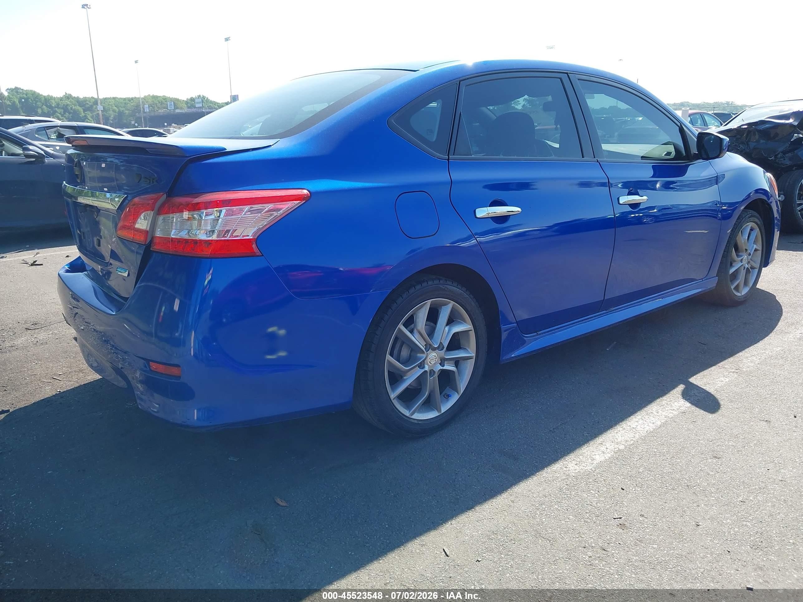 2013 Nissan Sentra Sr Blue vin: 3N1AB7AP7DL735590