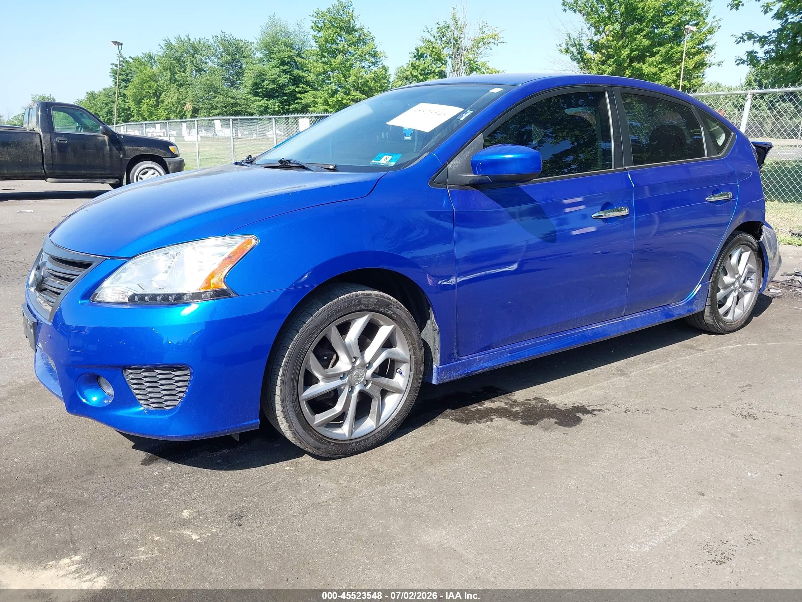 2013 Nissan Sentra Sr Blue vin: 3N1AB7AP7DL735590