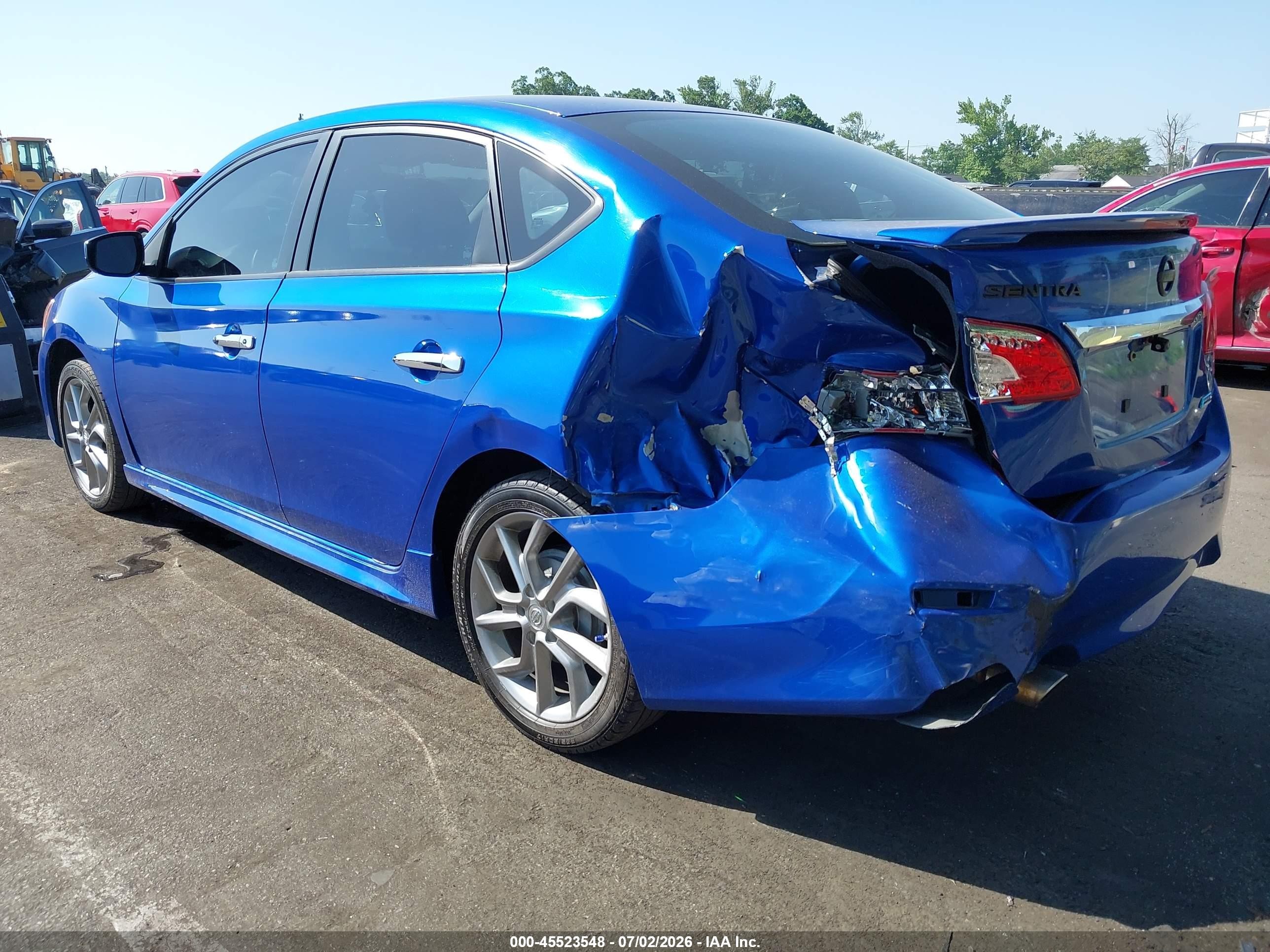 2013 Nissan Sentra Sr Blue vin: 3N1AB7AP7DL735590