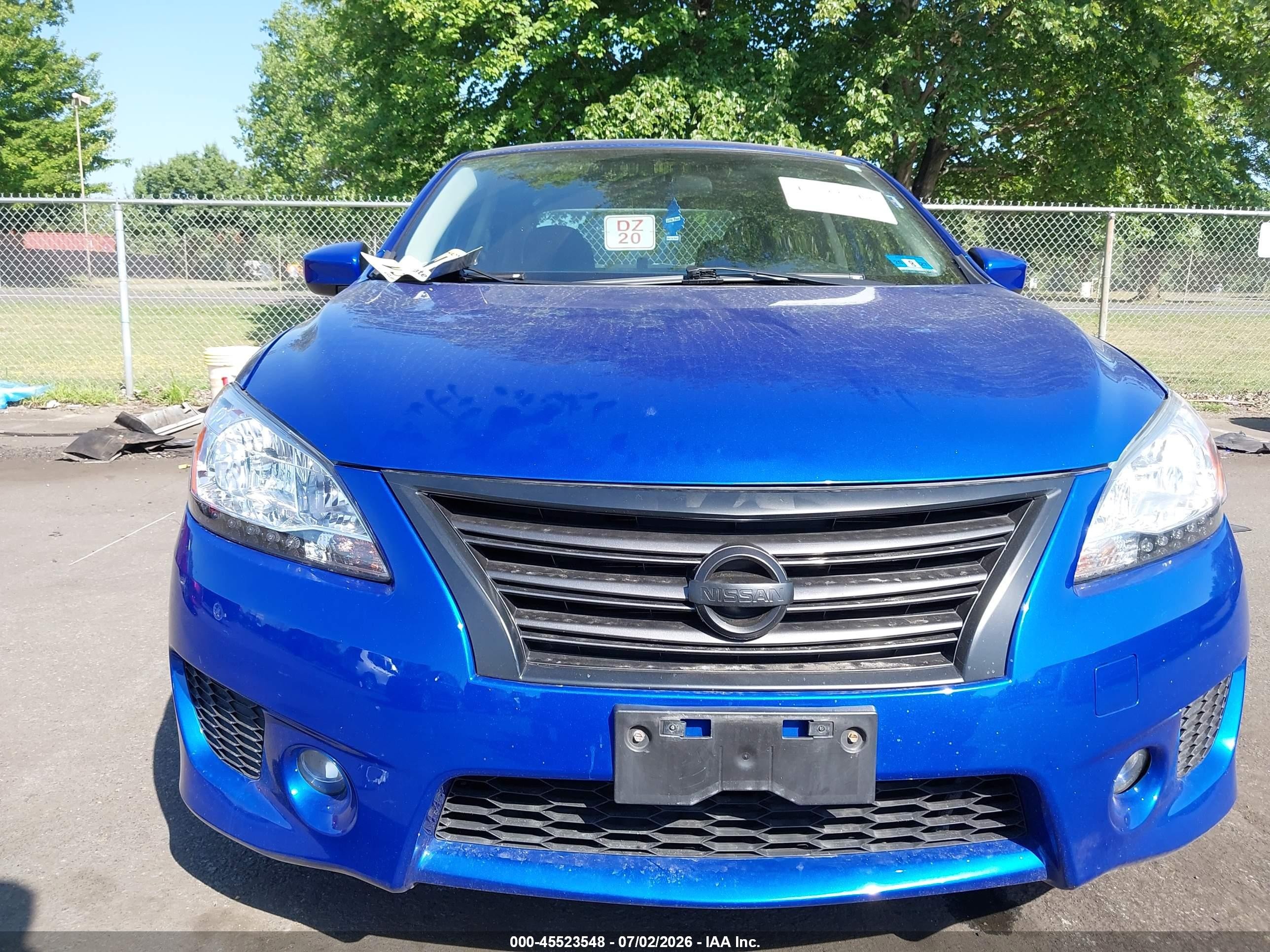 2013 Nissan Sentra Sr Blue vin: 3N1AB7AP7DL735590
