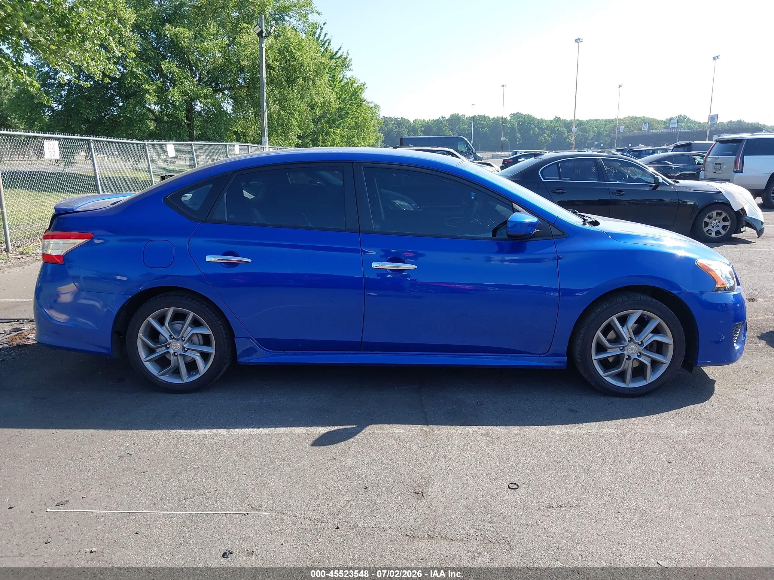 2013 Nissan Sentra Sr Blue vin: 3N1AB7AP7DL735590