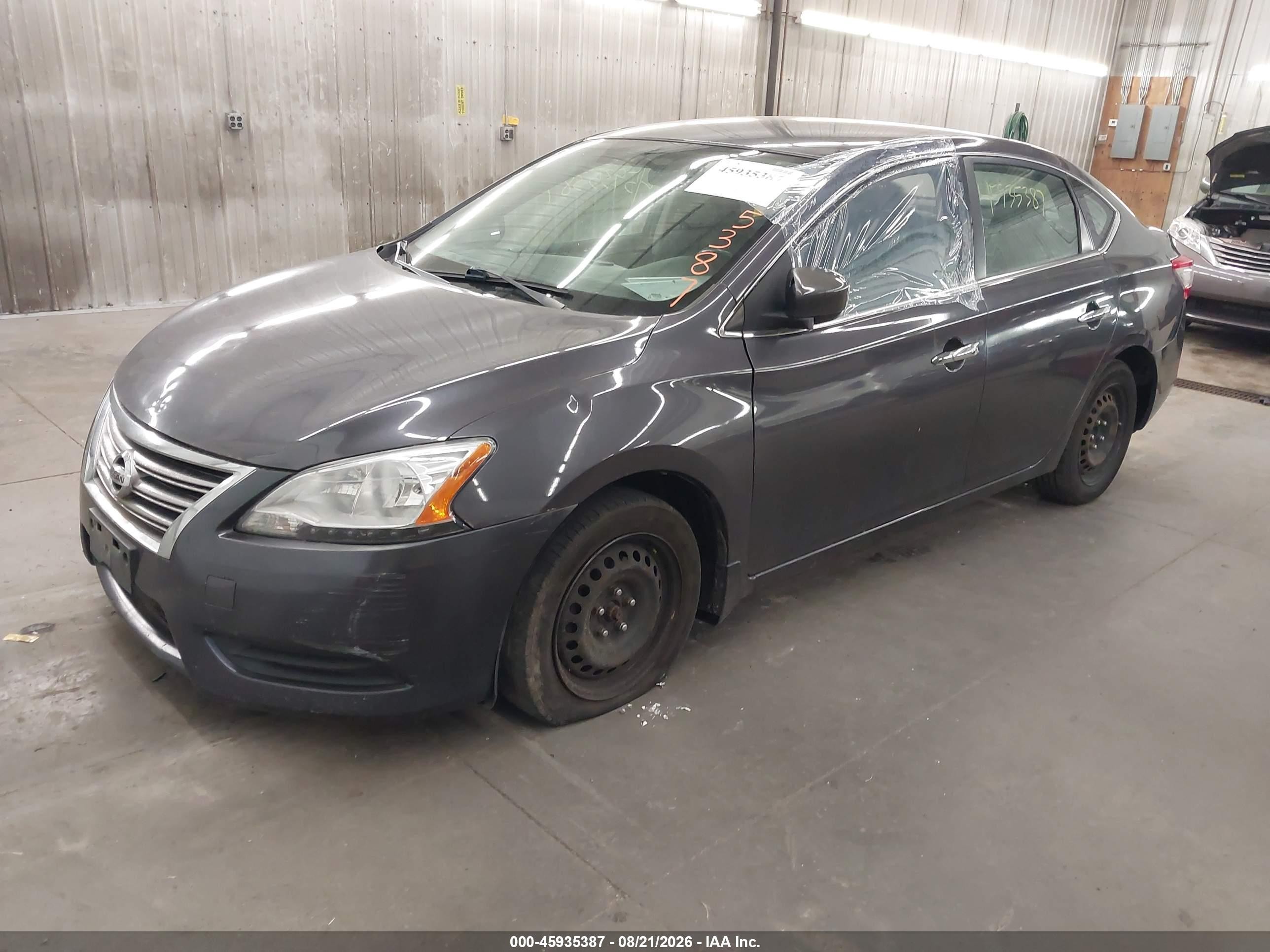 2013 Nissan Sentra Sv Gray vin: 3N1AB7AP7DL750915