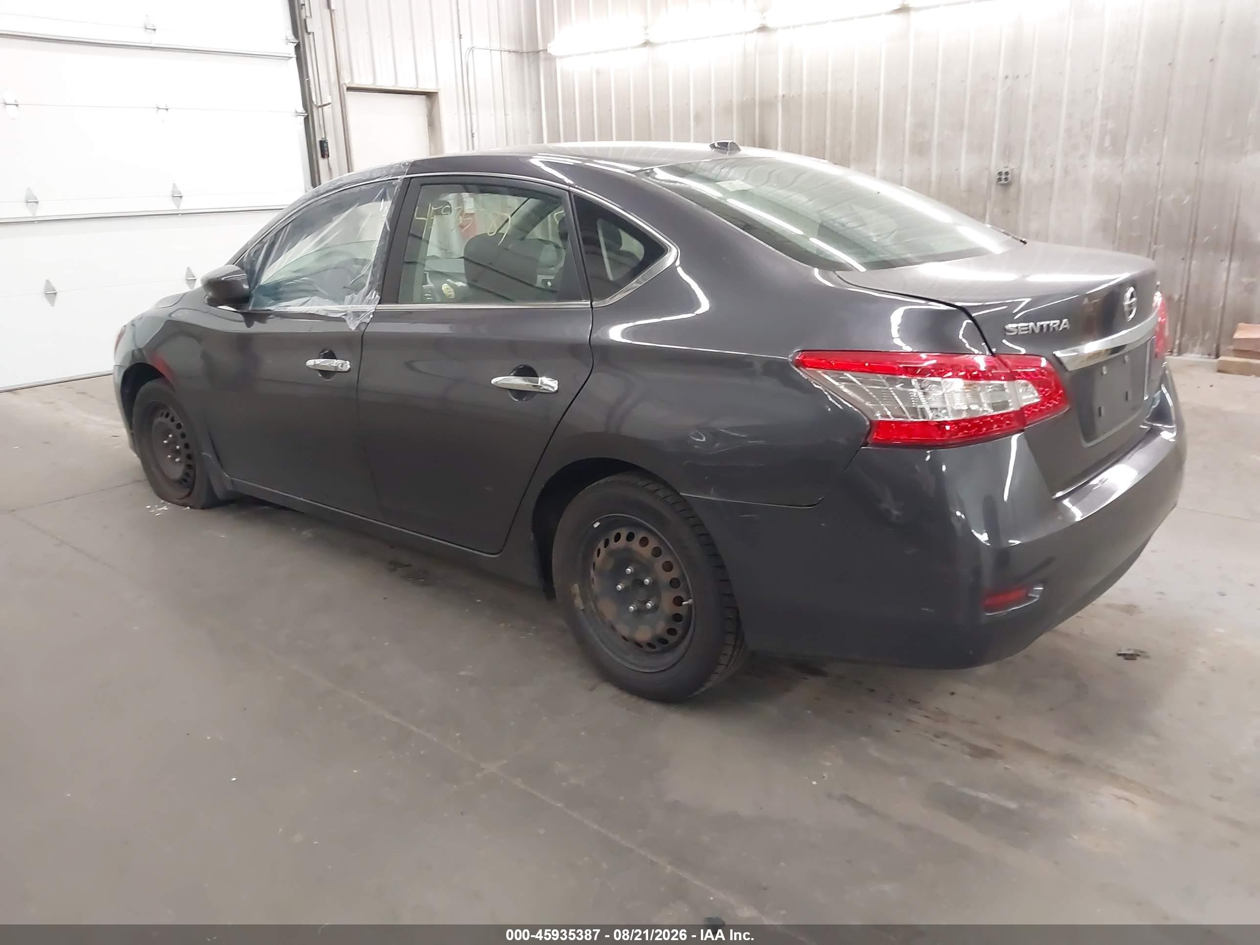 2013 Nissan Sentra Sv Gray vin: 3N1AB7AP7DL750915