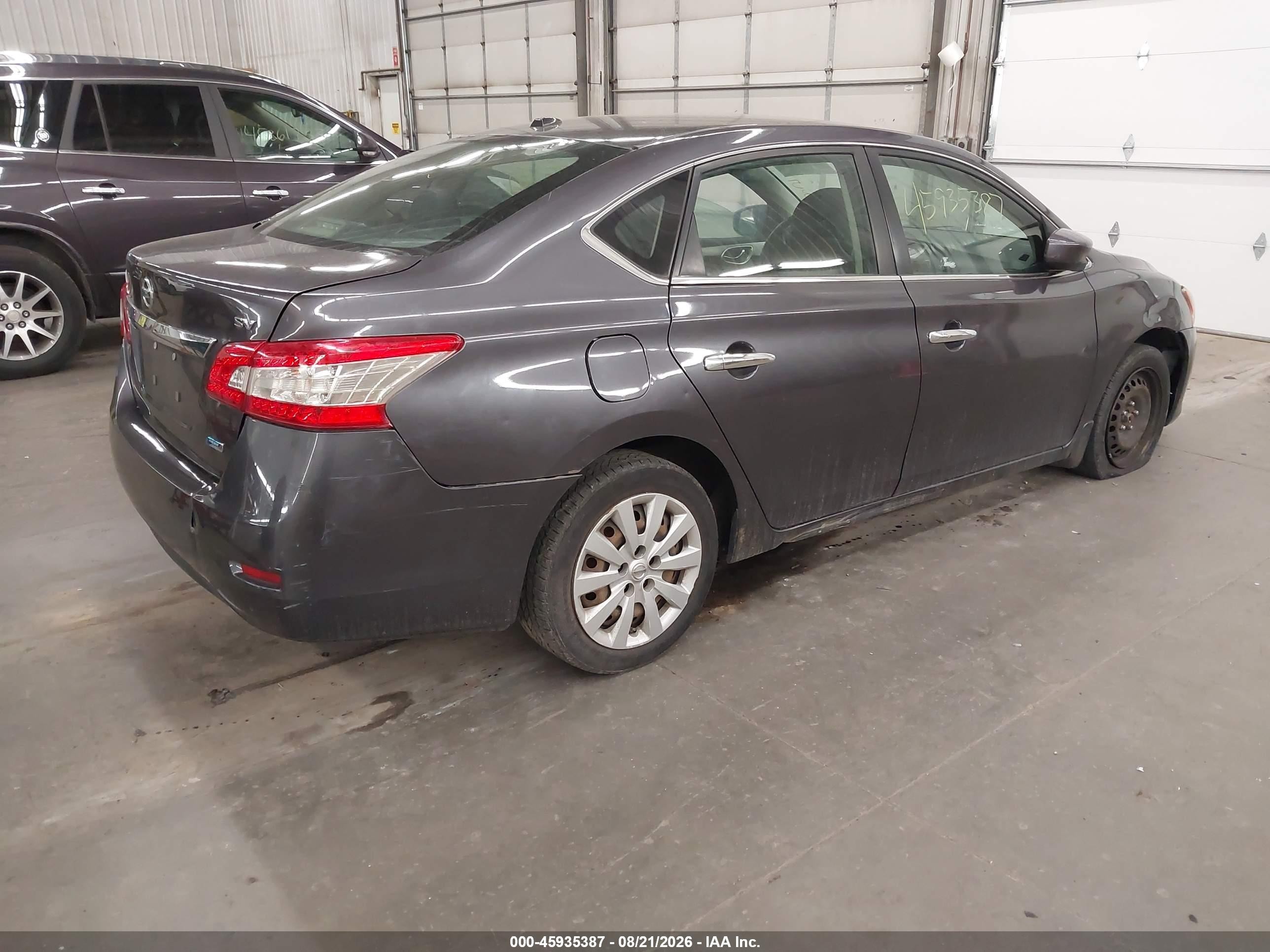 2013 Nissan Sentra Sv Gray vin: 3N1AB7AP7DL750915
