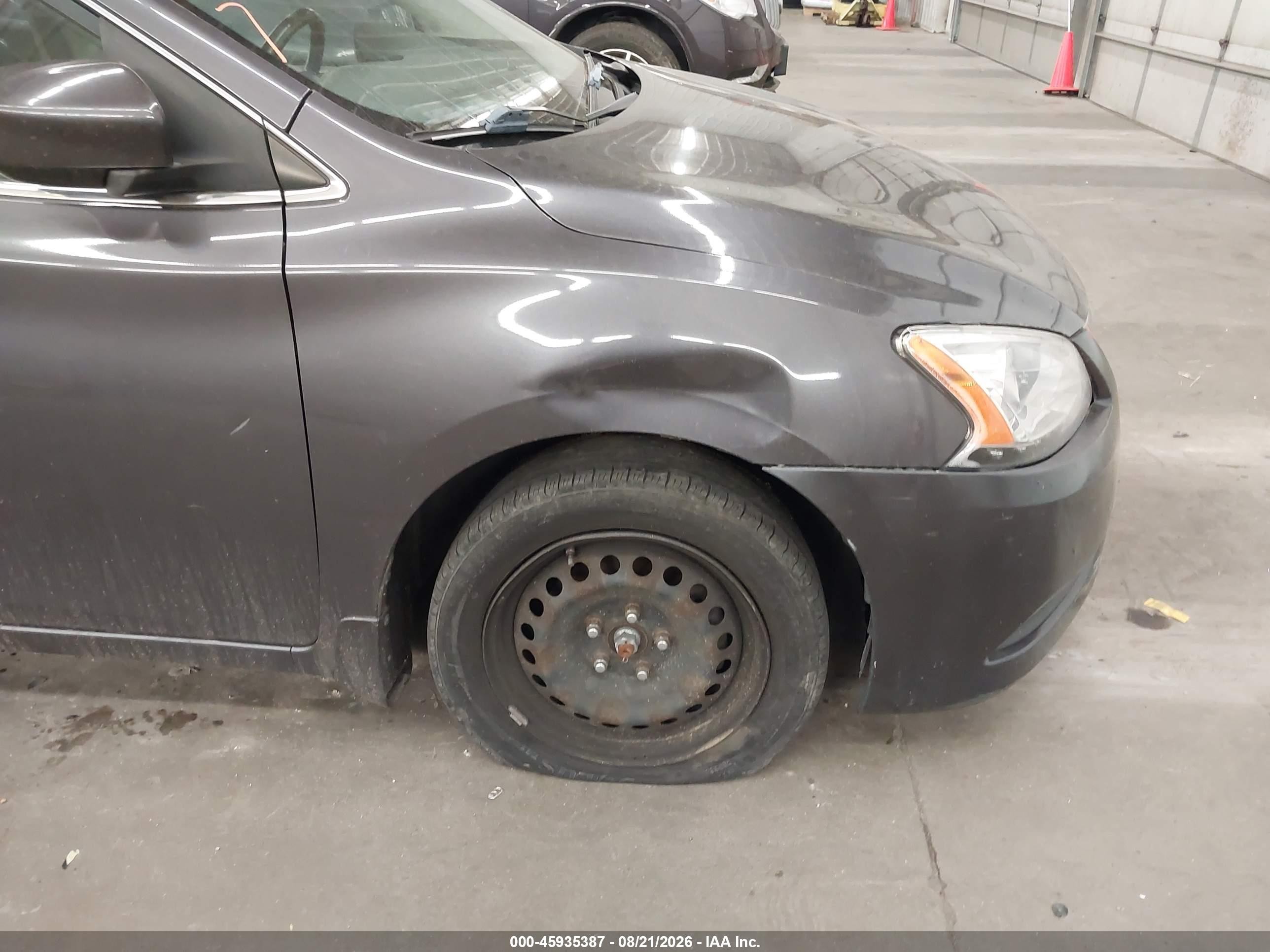 2013 Nissan Sentra Sv Gray vin: 3N1AB7AP7DL750915