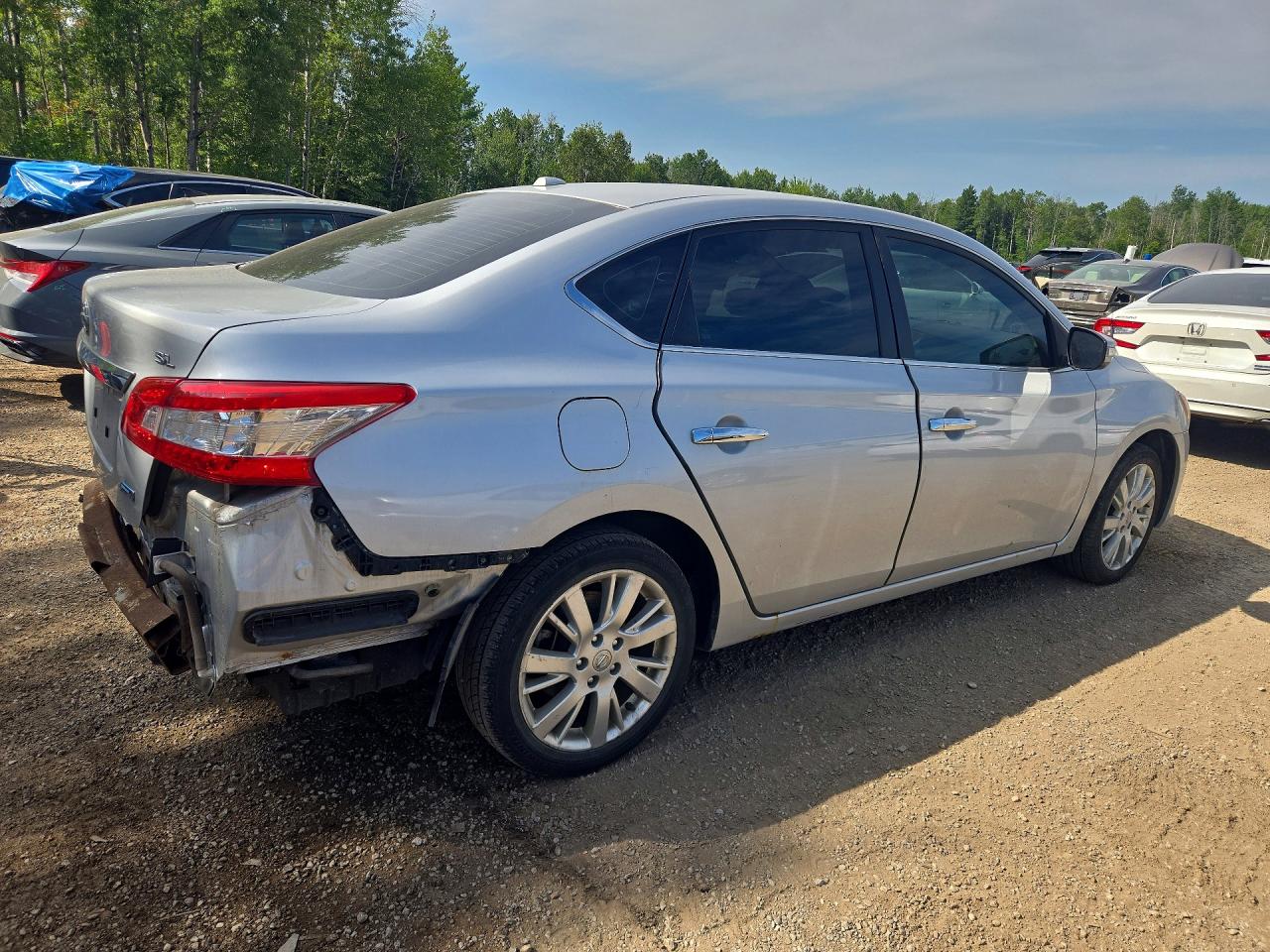 2013 Nissan Sentra S Серебряный vin: 3N1AB7AP7DL753667