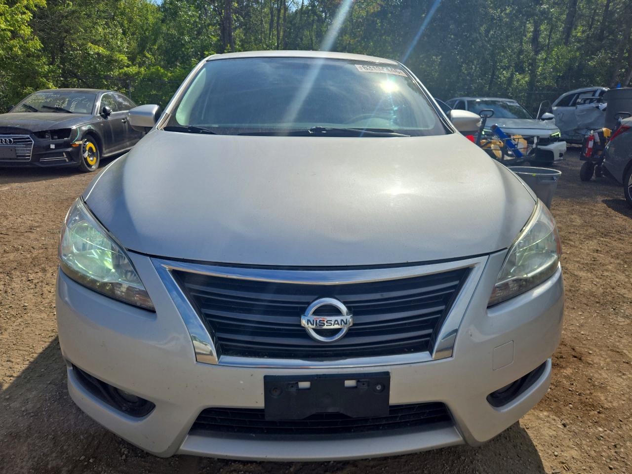2013 Nissan Sentra S Серебряный vin: 3N1AB7AP7DL753667