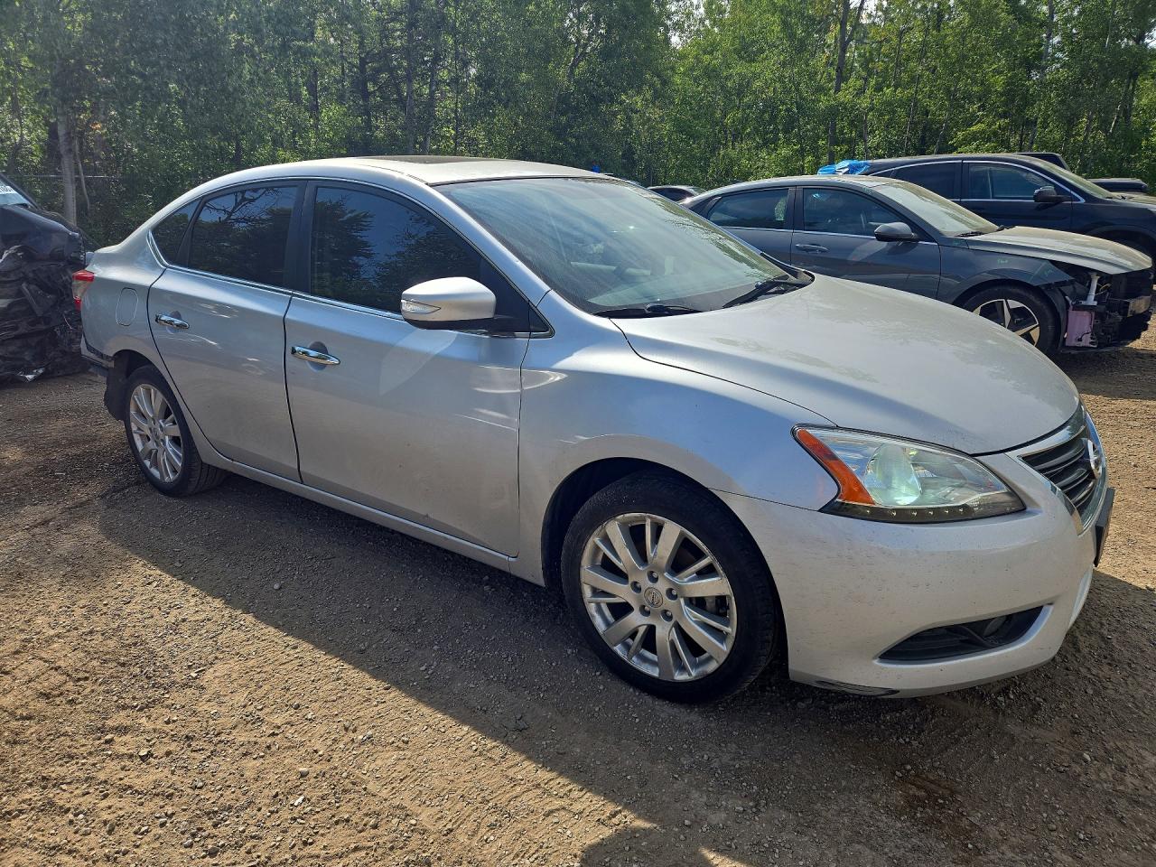 2013 Nissan Sentra S Серебряный vin: 3N1AB7AP7DL753667
