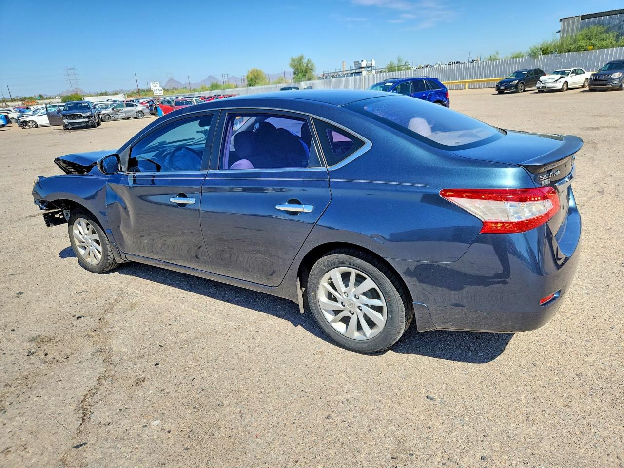 2013 Nissan Sentra S Blue vin: 3N1AB7AP7DL767164