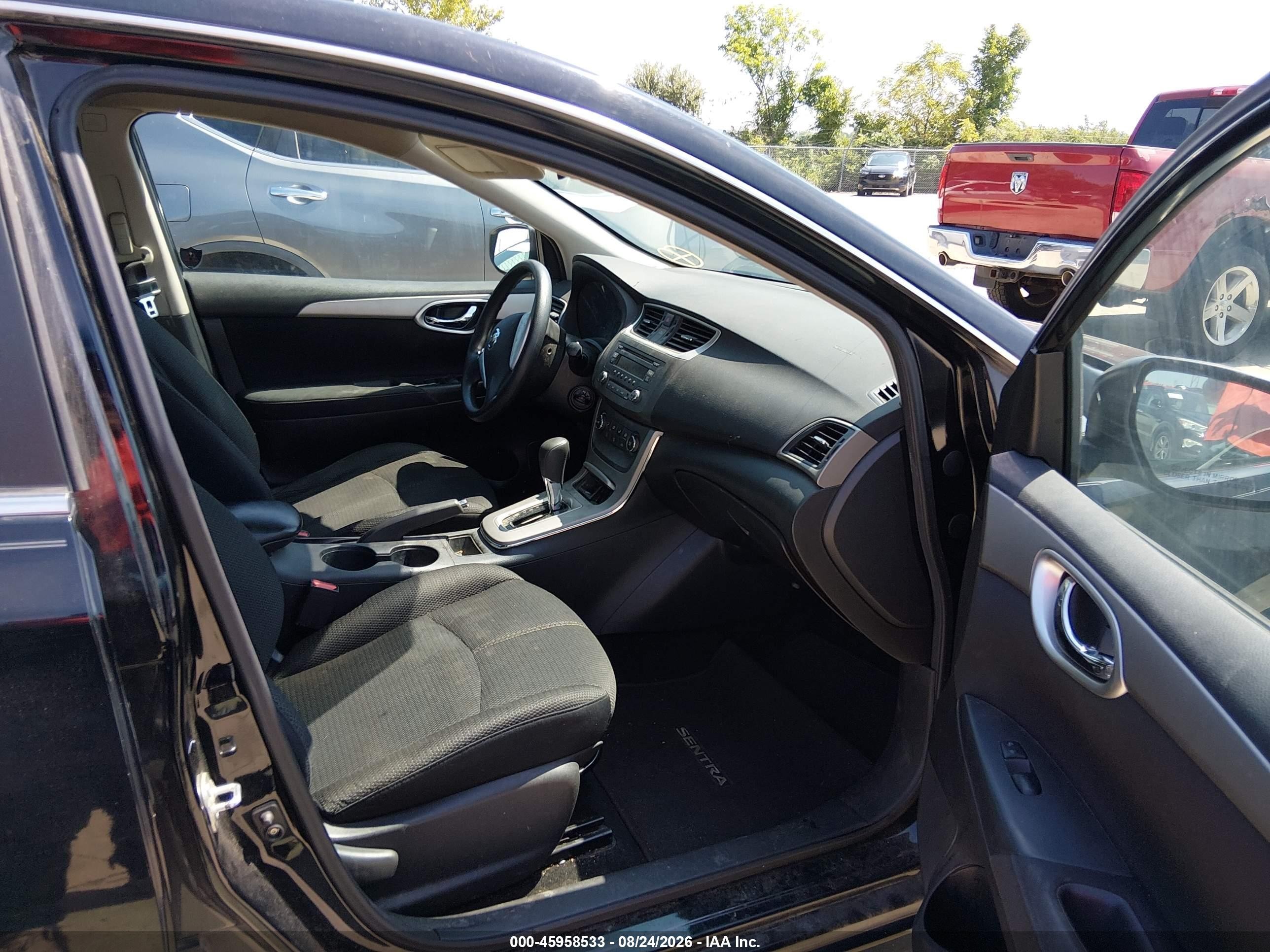 2013 Nissan Sentra S Black vin: 3N1AB7AP7DL771697