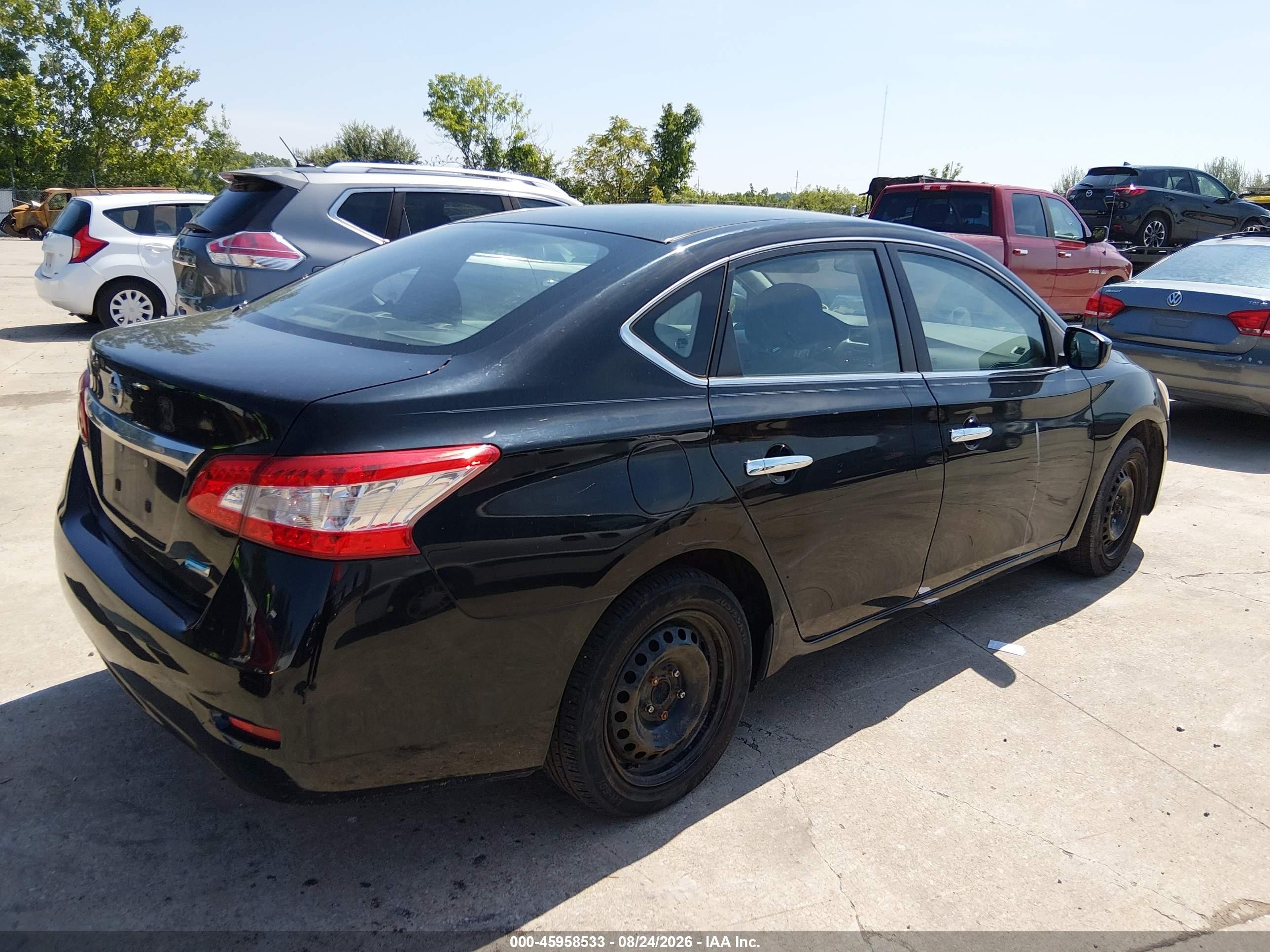 2013 Nissan Sentra S Black vin: 3N1AB7AP7DL771697