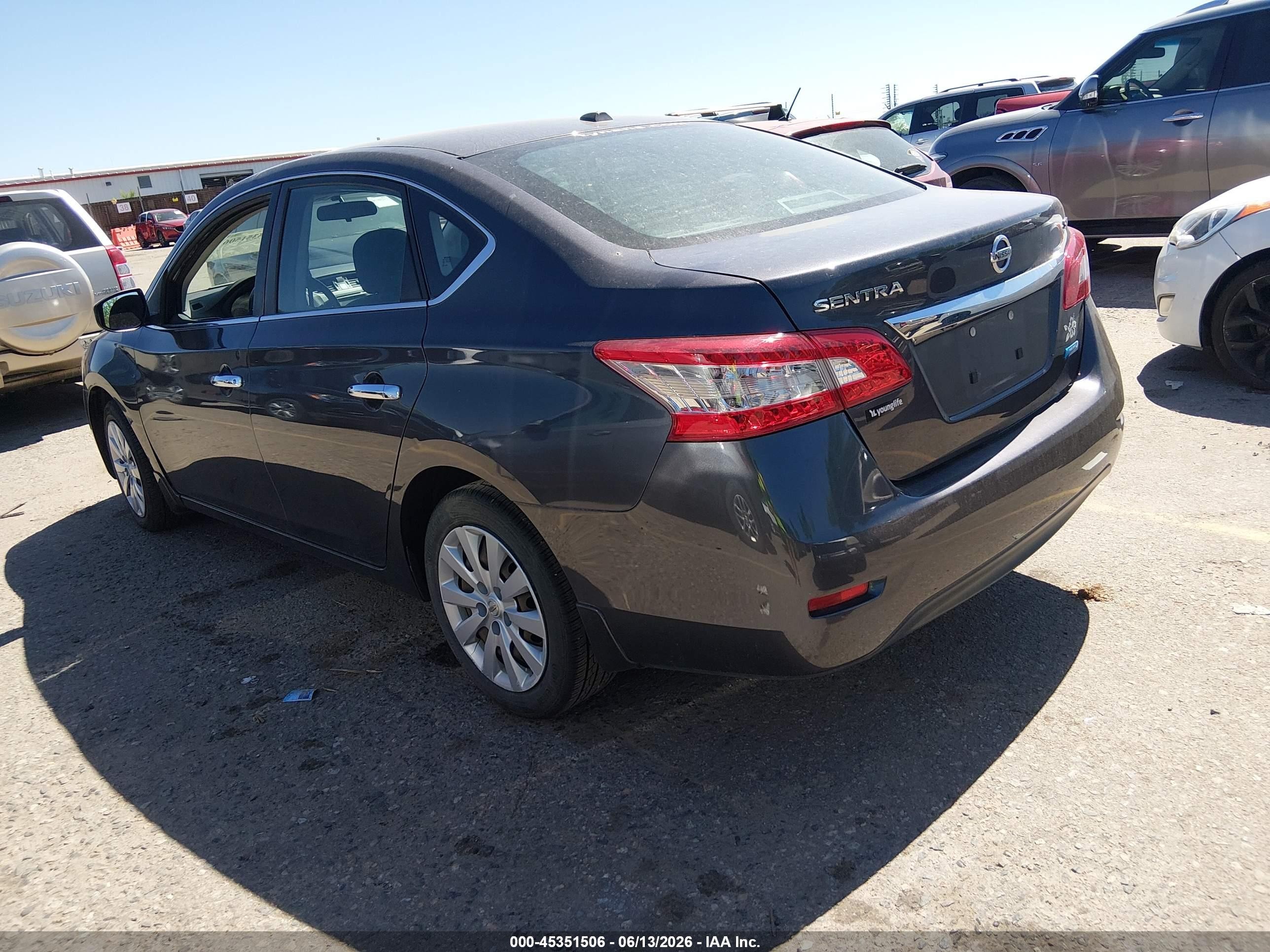 2013 Nissan Sentra Sv Silver vin: 3N1AB7AP7DL785308