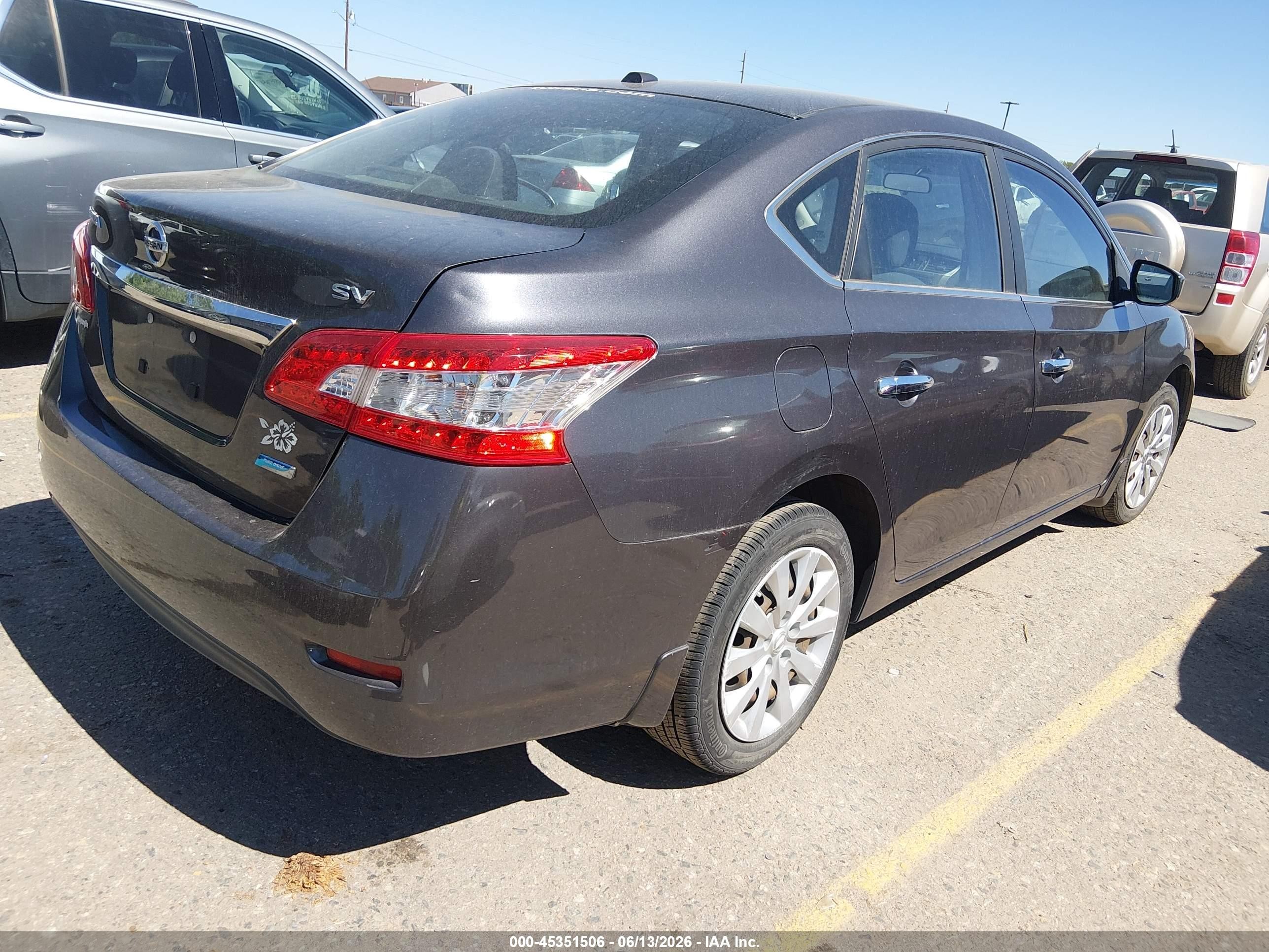 2013 Nissan Sentra Sv Silver vin: 3N1AB7AP7DL785308