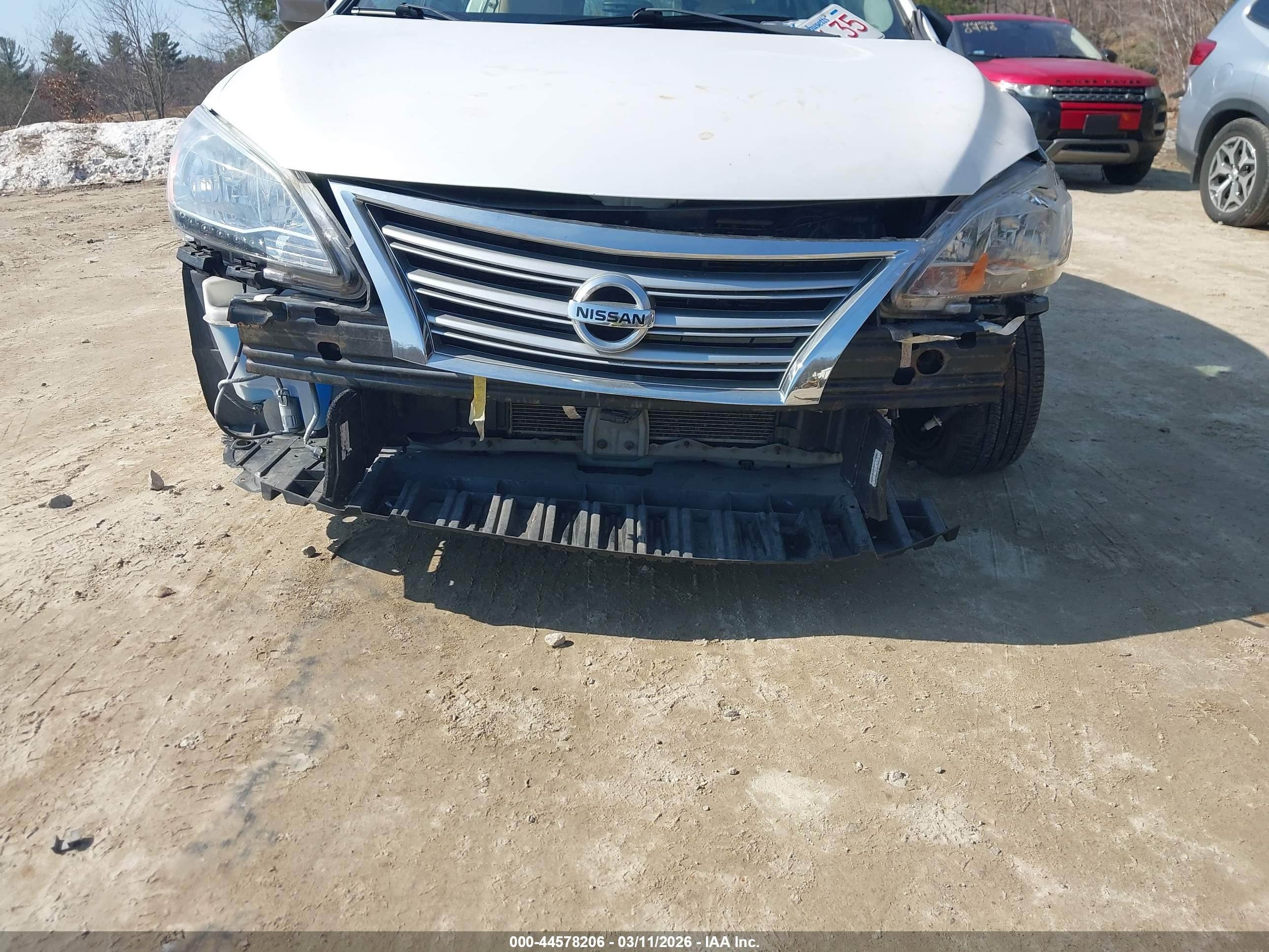 2013 Nissan Sentra Sv White vin: 3N1AB7AP7DL787771
